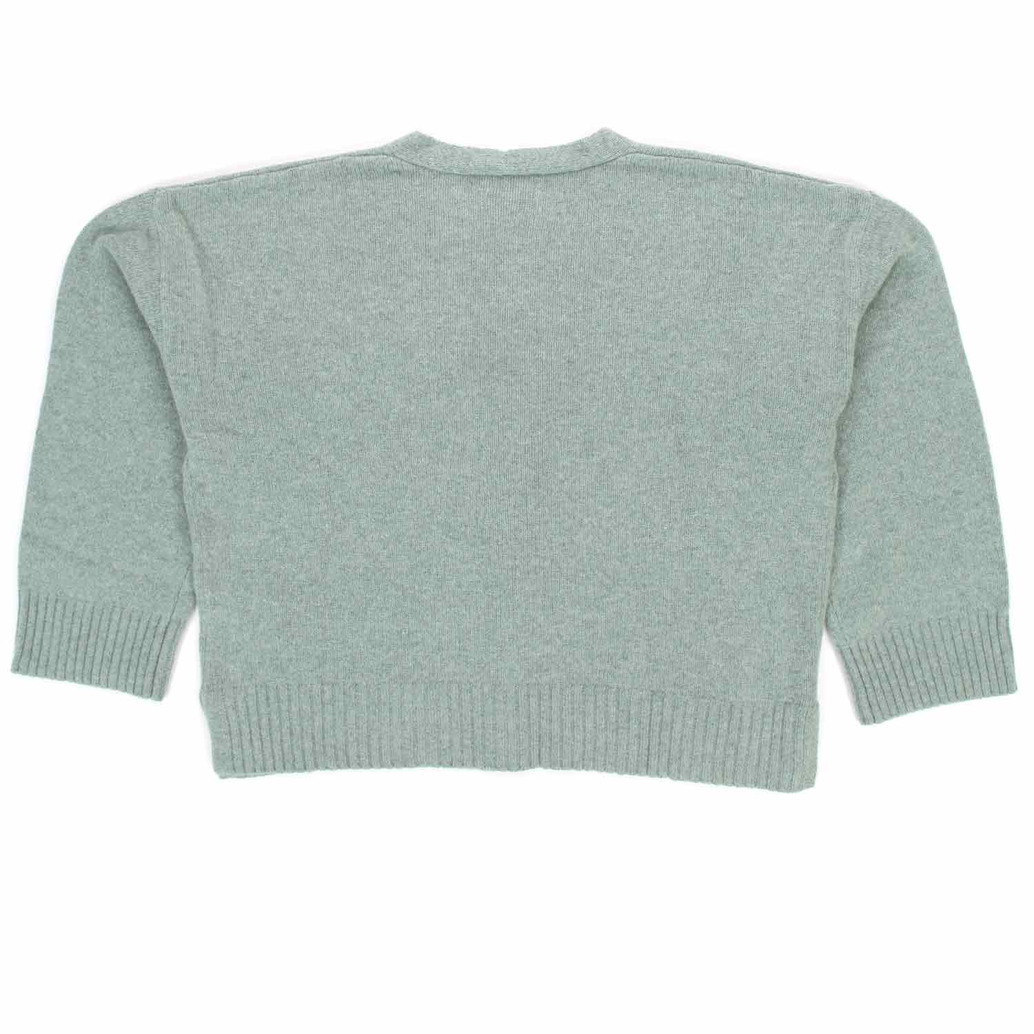CARDIGAN DI LANA VERDE ACQUA BAMBINA E TEENAGER - annameglio.com abbigliamento moda