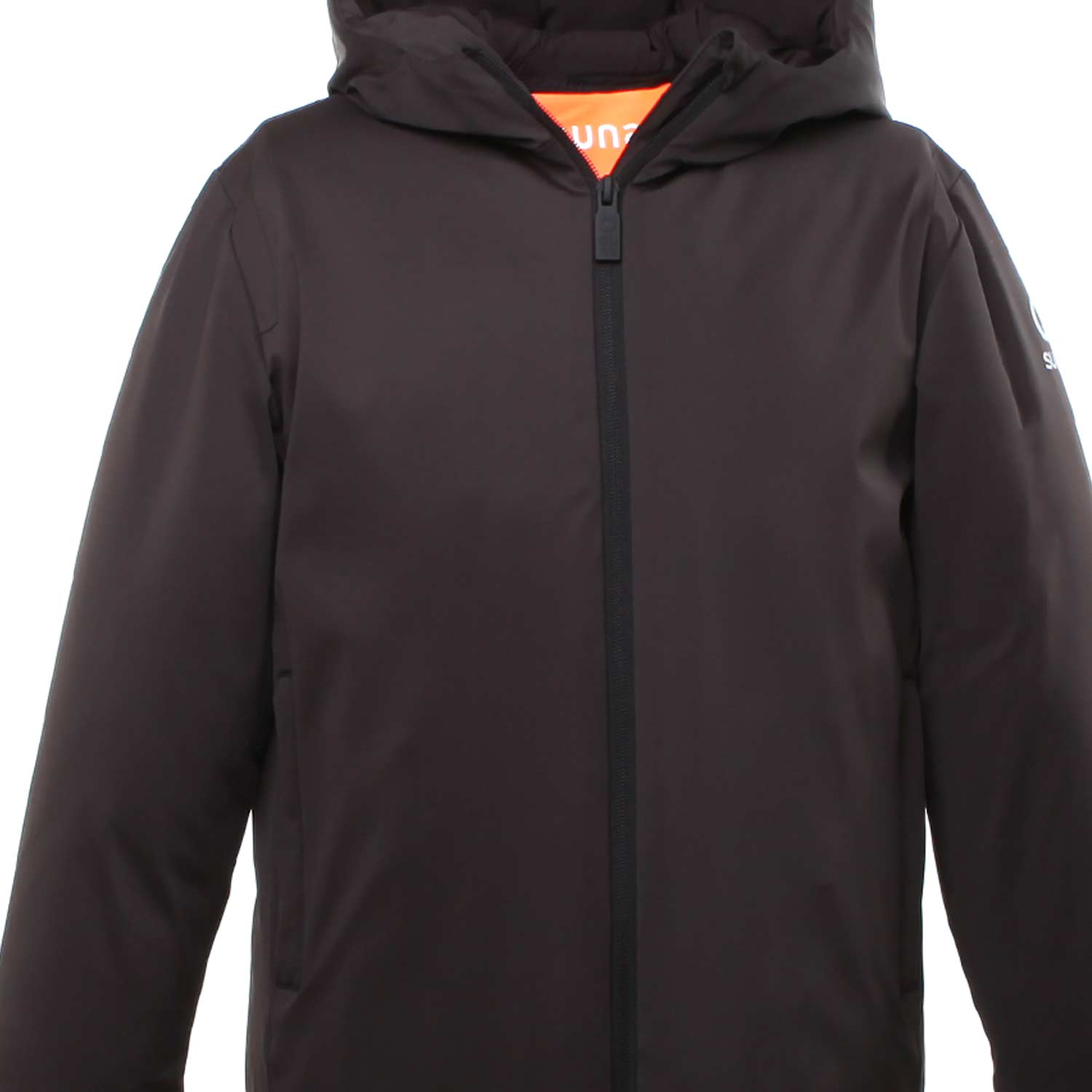 GIACCONE HOODIE IN NYLON GRAFITE BAMBINO E TEEN - annameglio.com abbigliamento moda