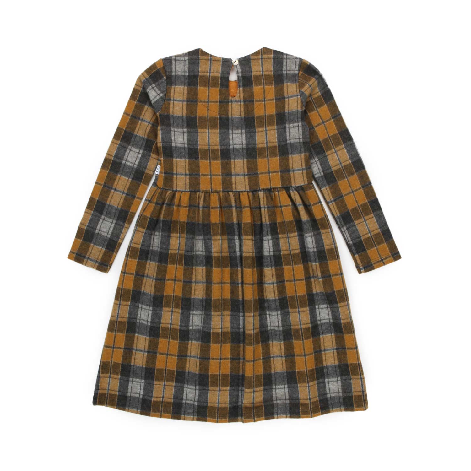 ABITO CHECK GRIGIO E SENAPE BAMBINA - annameglio.com abbigliamento moda