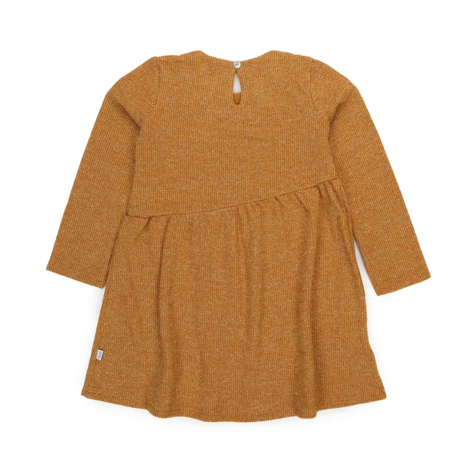 ABITO BAMBINA SENAPE LUREX CON STELLA - annameglio.com abbigliamento moda