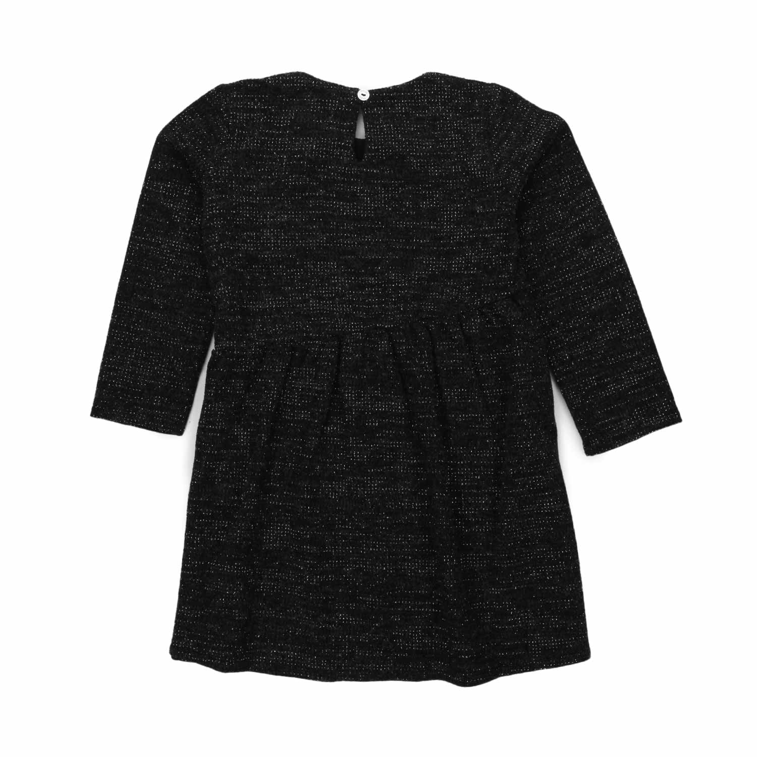 ABITO BAMBINA NERO LUREX CON STELLA - annameglio.com abbigliamento moda