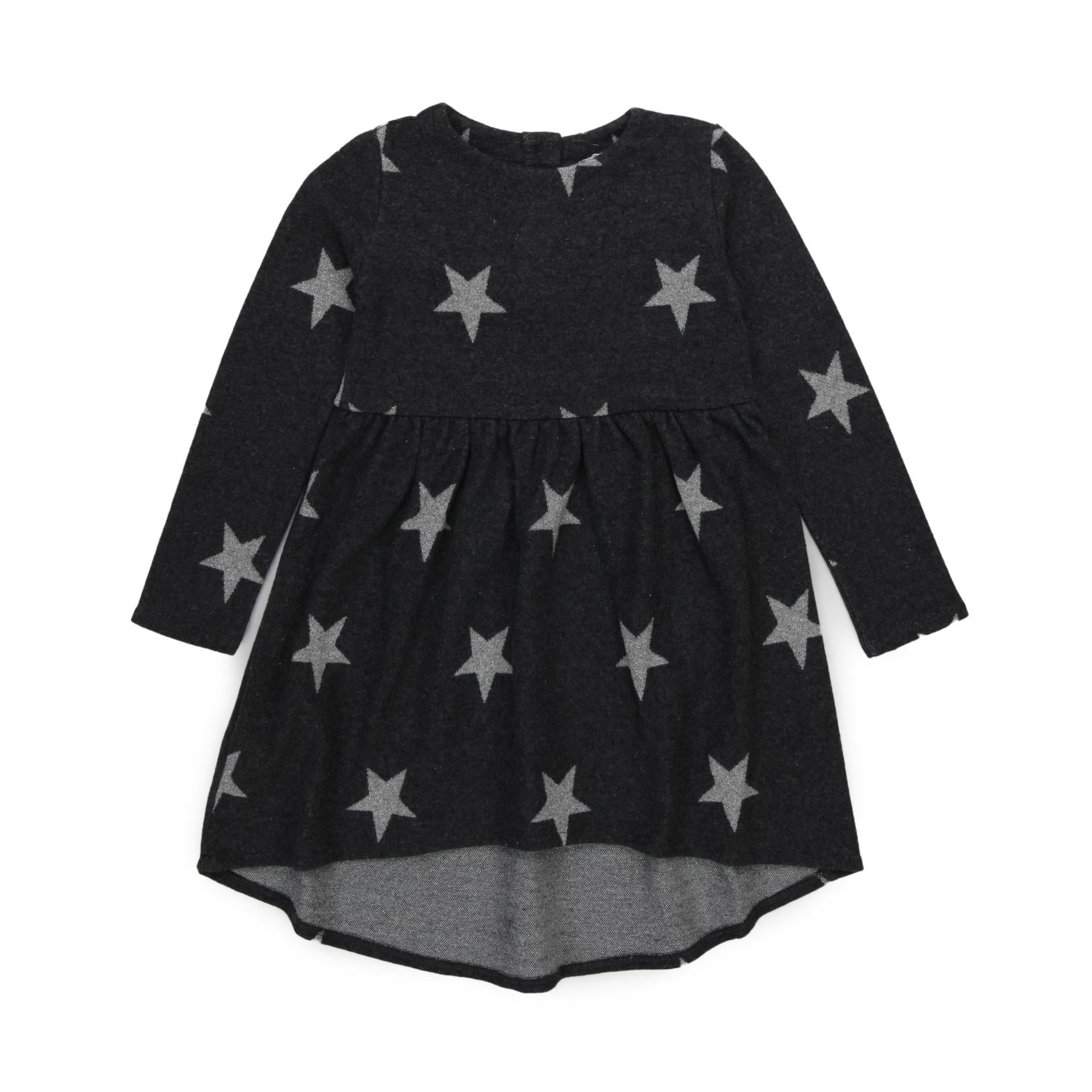 ABITO BAMBINA ANTRACITE CON STELLE SILVER - annameglio.com abbigliamento moda