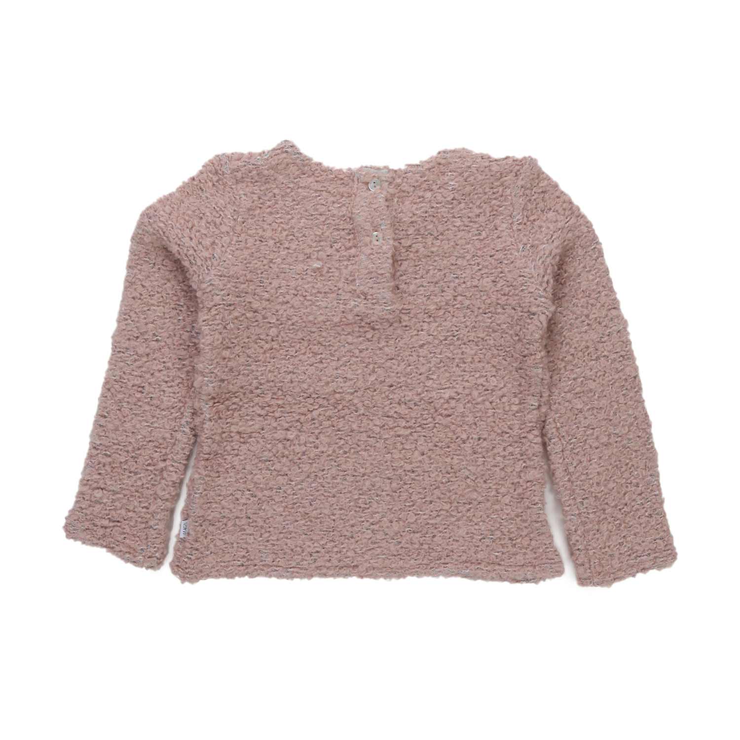 MAGLIA BOUCLÈ ROSA LUREX BAMBINA - annameglio.com abbigliamento moda