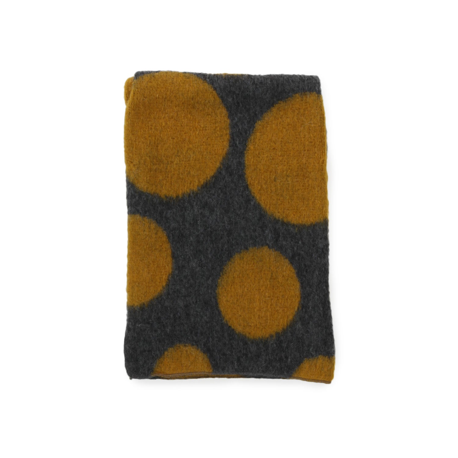 SCIARPA A POIS GRIGIA E SENAPE BAMBINA E TEEN - annameglio.com abbigliamento moda