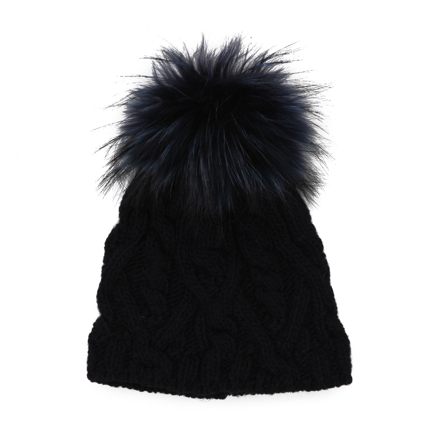 CAPPELLO NERO CON PON PON BAMBINA - annameglio.com abbigliamento moda