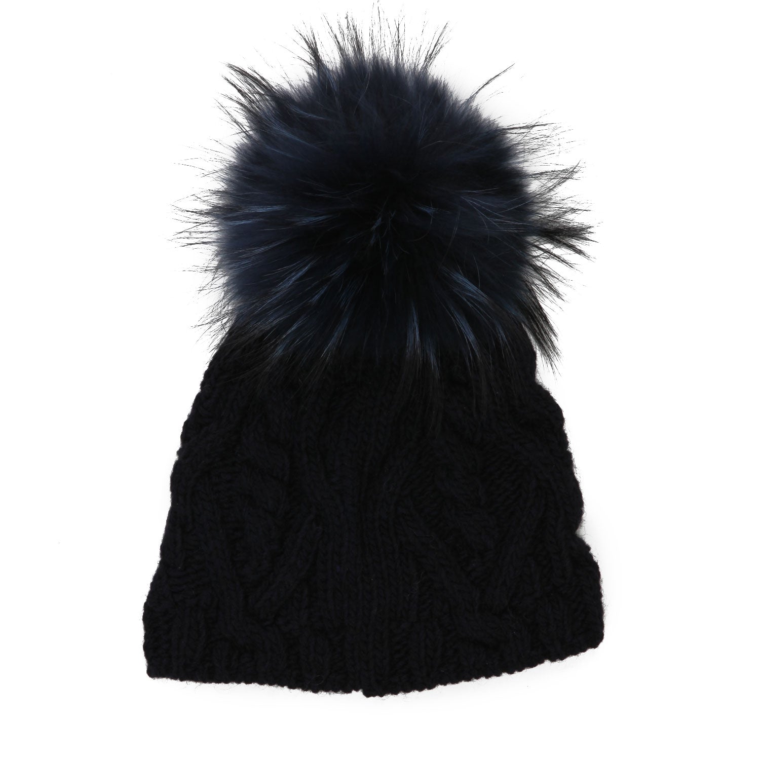 CAPPELLO NERO CON PON PON BAMBINA - annameglio.com abbigliamento moda