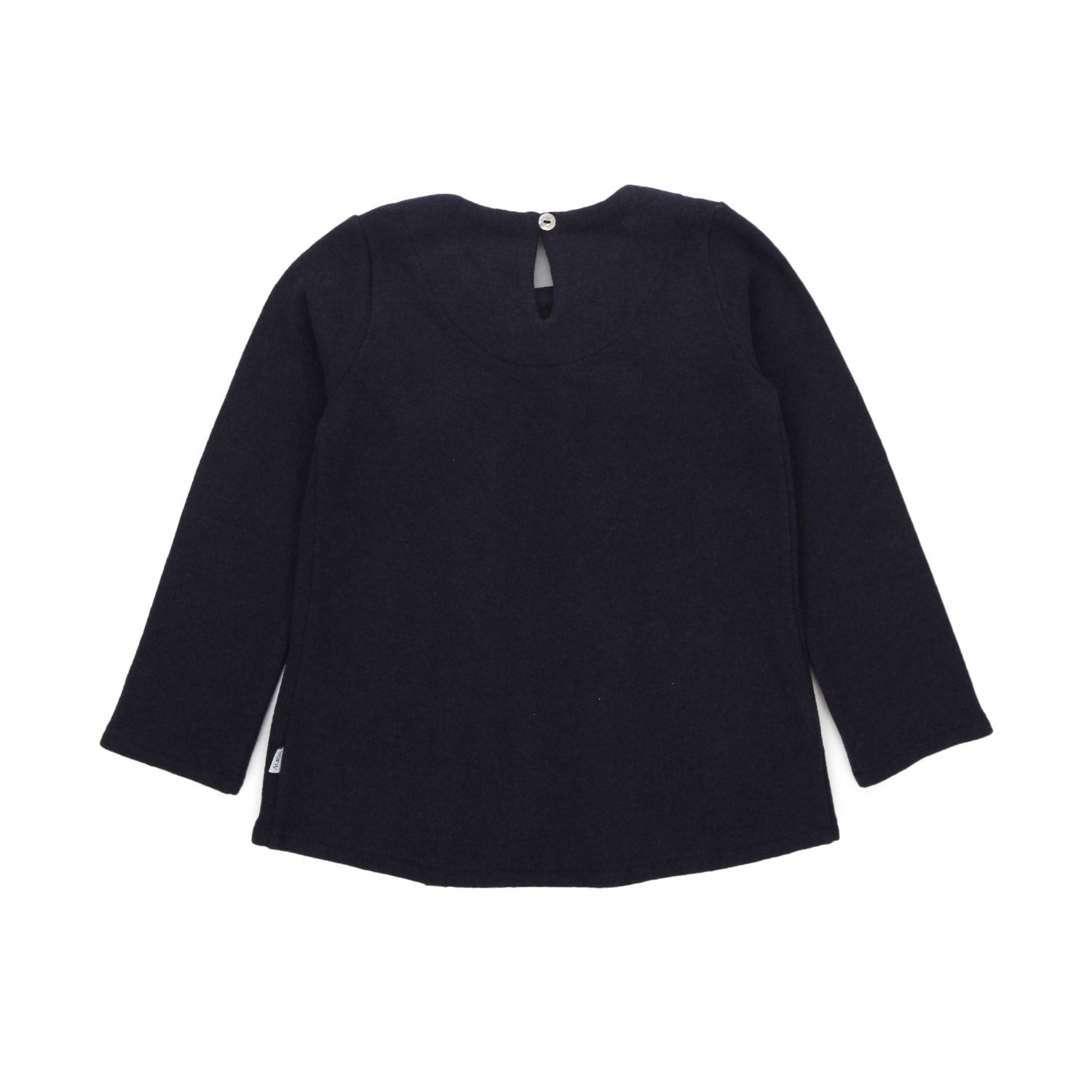 MAGLIA BAMBINA BLU SCURO CON FIOCCO - annameglio.com abbigliamento moda