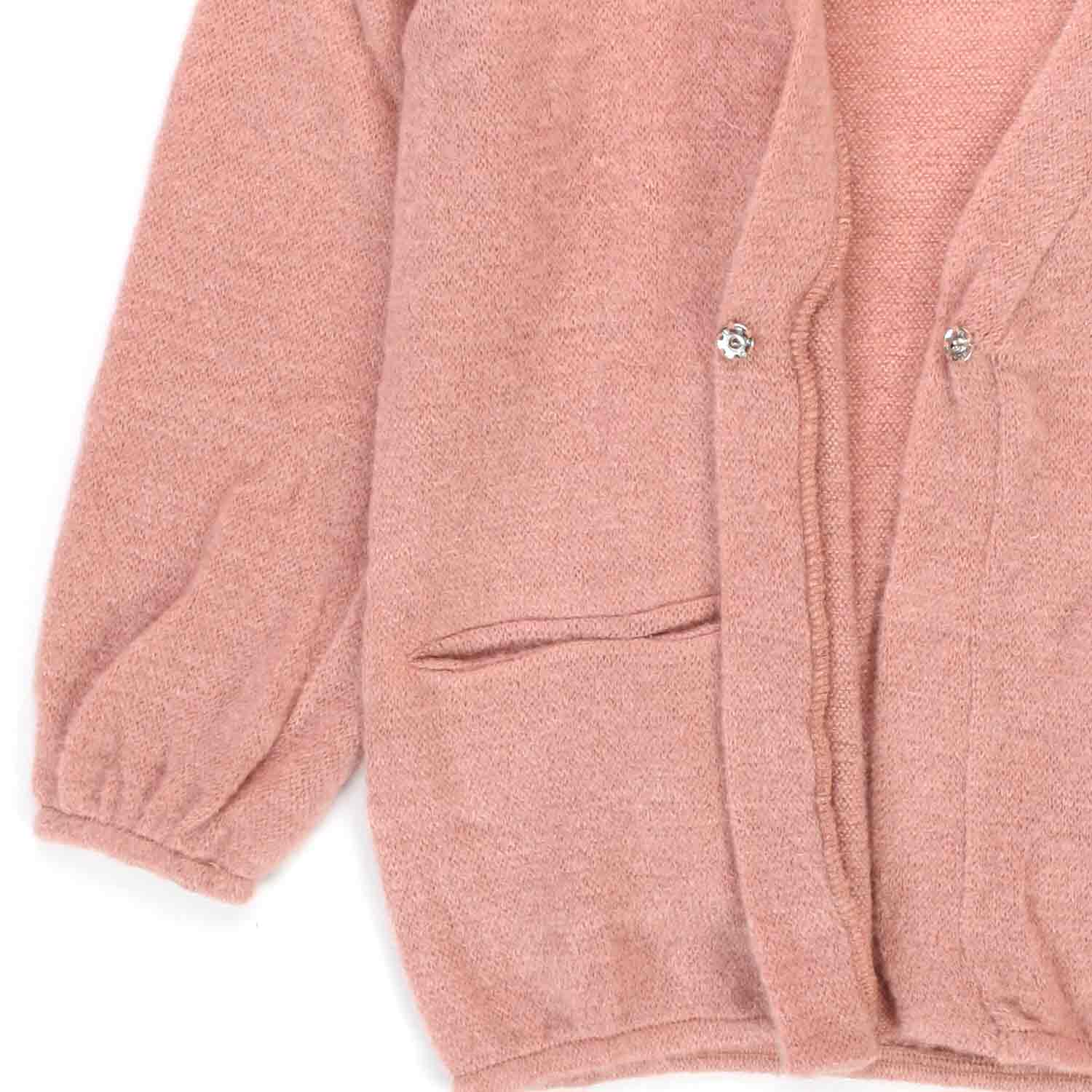 CARDIGAN BRUNA ROSA BAMBINA E TEENAGER - annameglio.com abbigliamento moda
