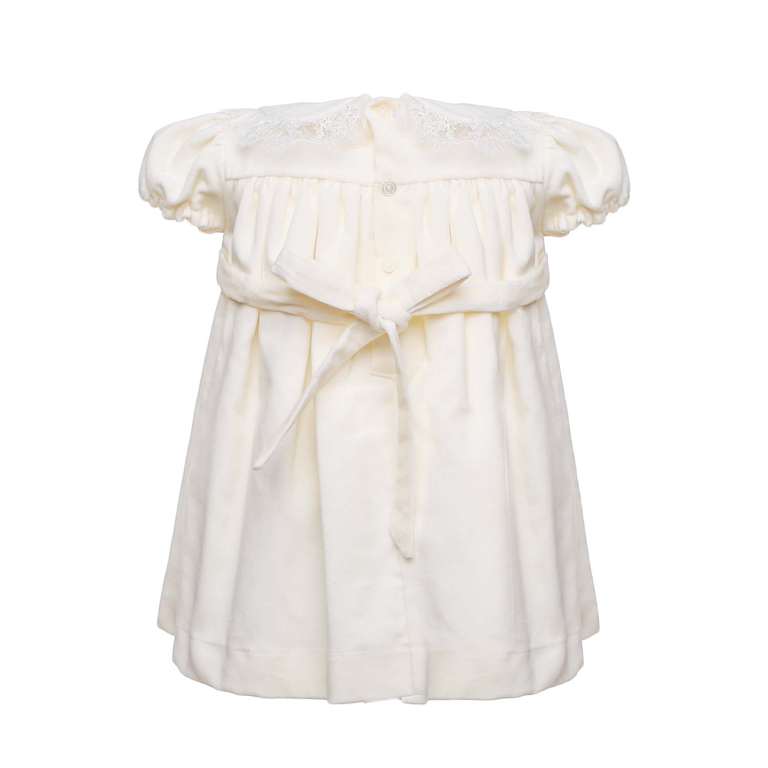 MINI ABITO CERIMONIA COLOR BURRO NEONATA - annameglio.com abbigliamento moda