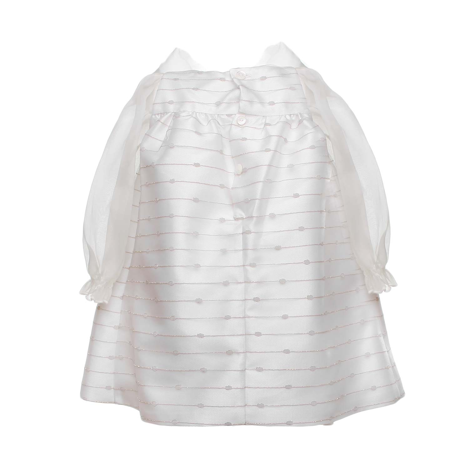 MINI ABITO SETA BIANCO BAMBINA E NEONATA - annameglio.com abbigliamento moda
