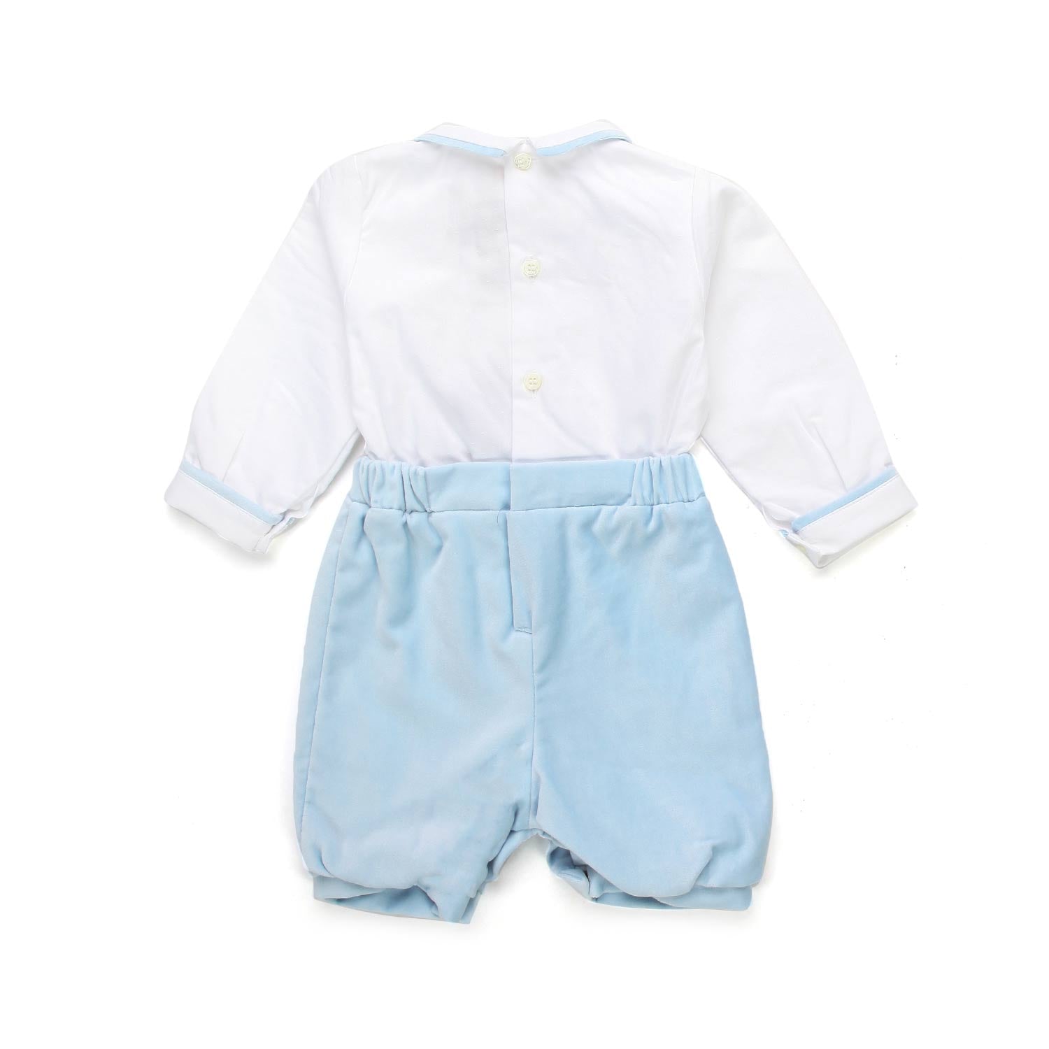 COMPLETINO BIANCO E CELESTE BAMBINO E NEONATO - annameglio.com abbigliamento moda