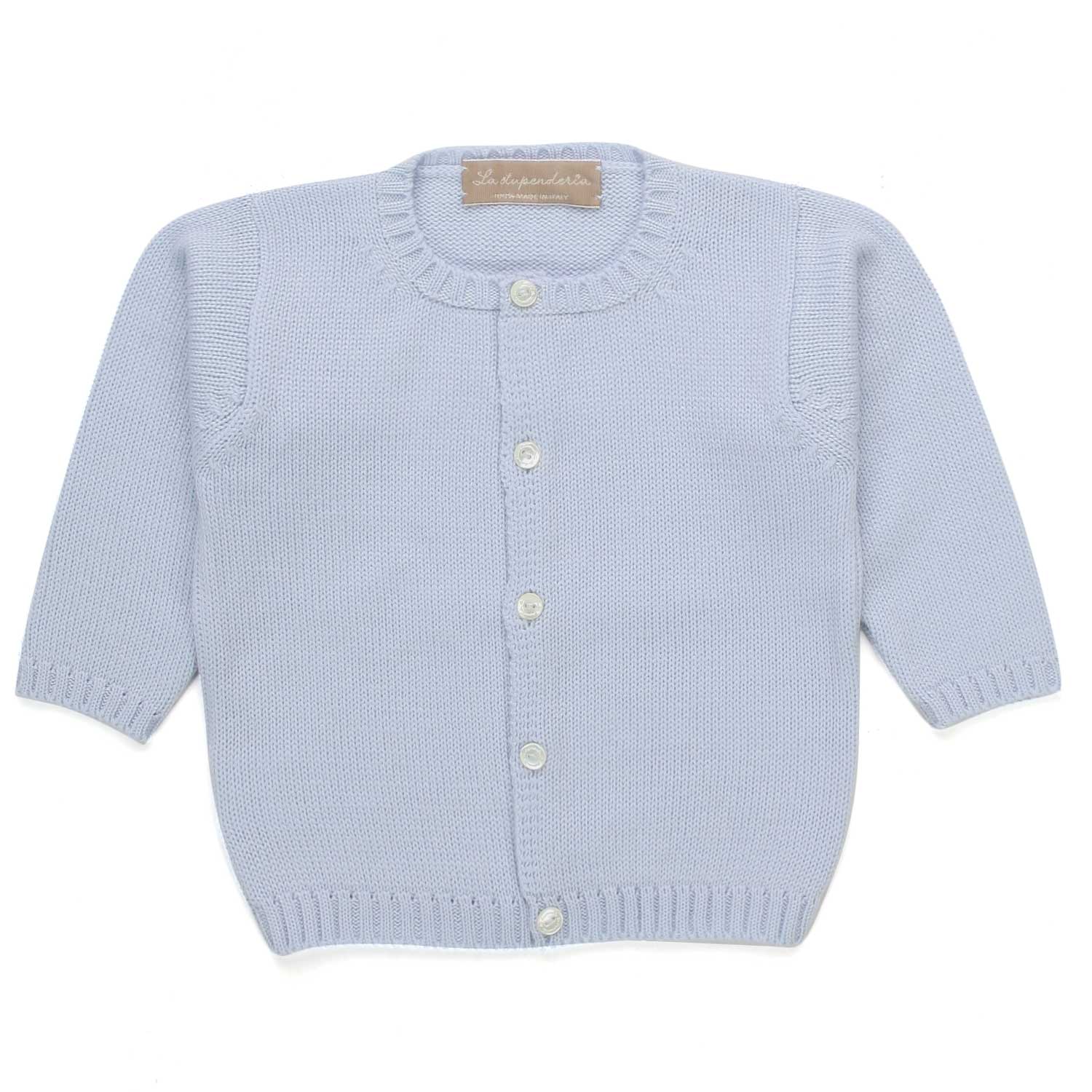 CARDIGAN CELESTE BAMBINO E NEONATO - annameglio.com abbigliamento moda