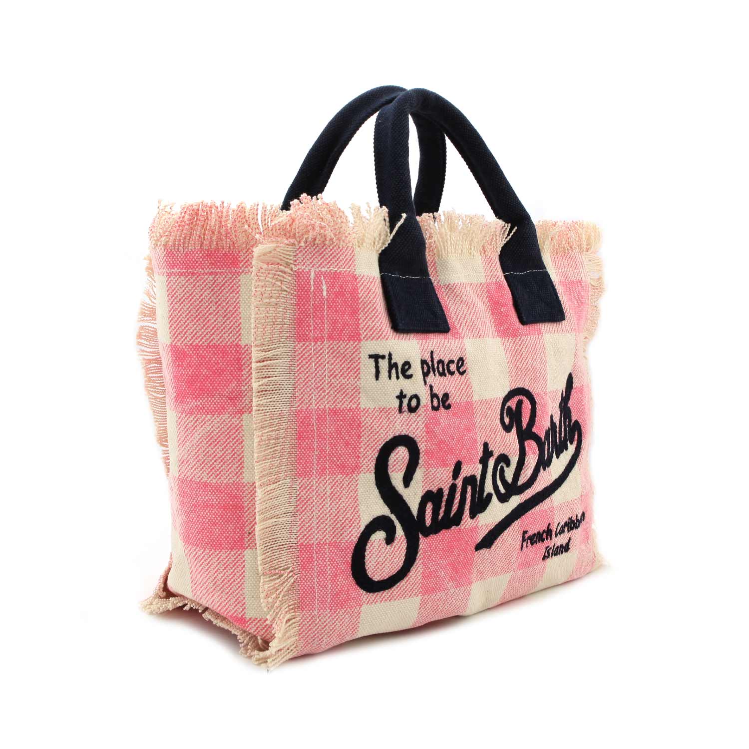 Borsa in Canvas vichy rosa - annameglio.com abbigliamento moda