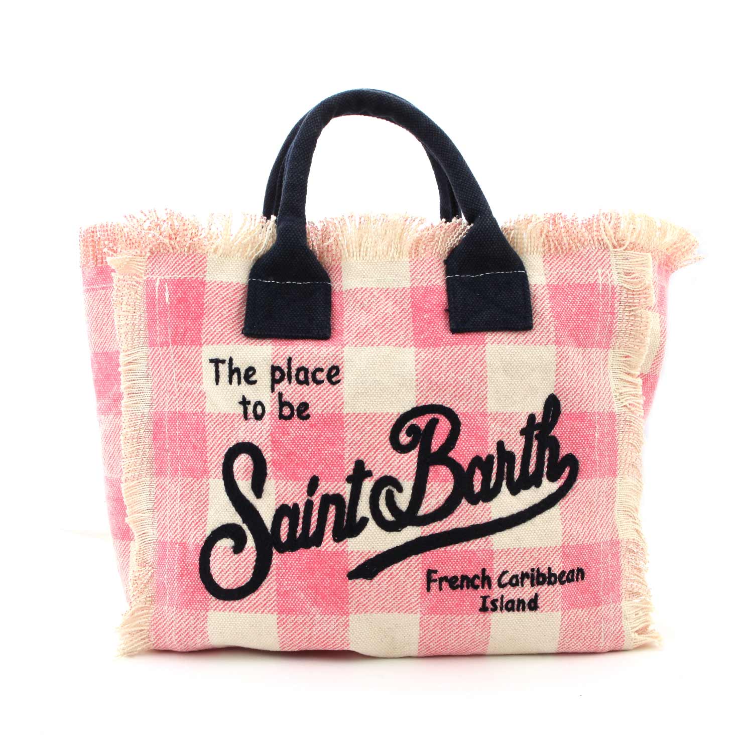 Borsa in Canvas vichy rosa - annameglio.com abbigliamento moda