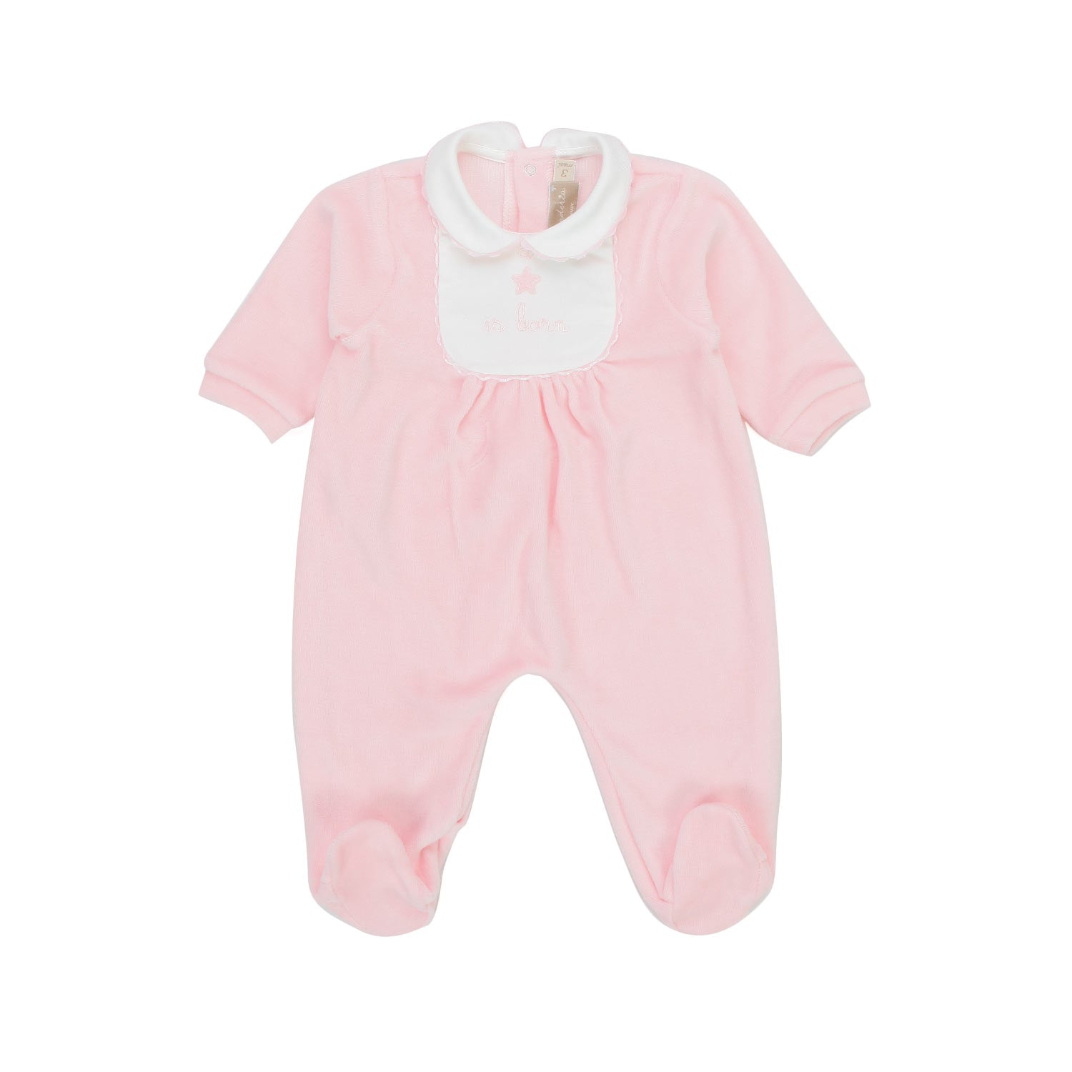 TUTINA ROSA CON RICAMO A MANO PER NEONATA - annameglio.com abbigliamento moda