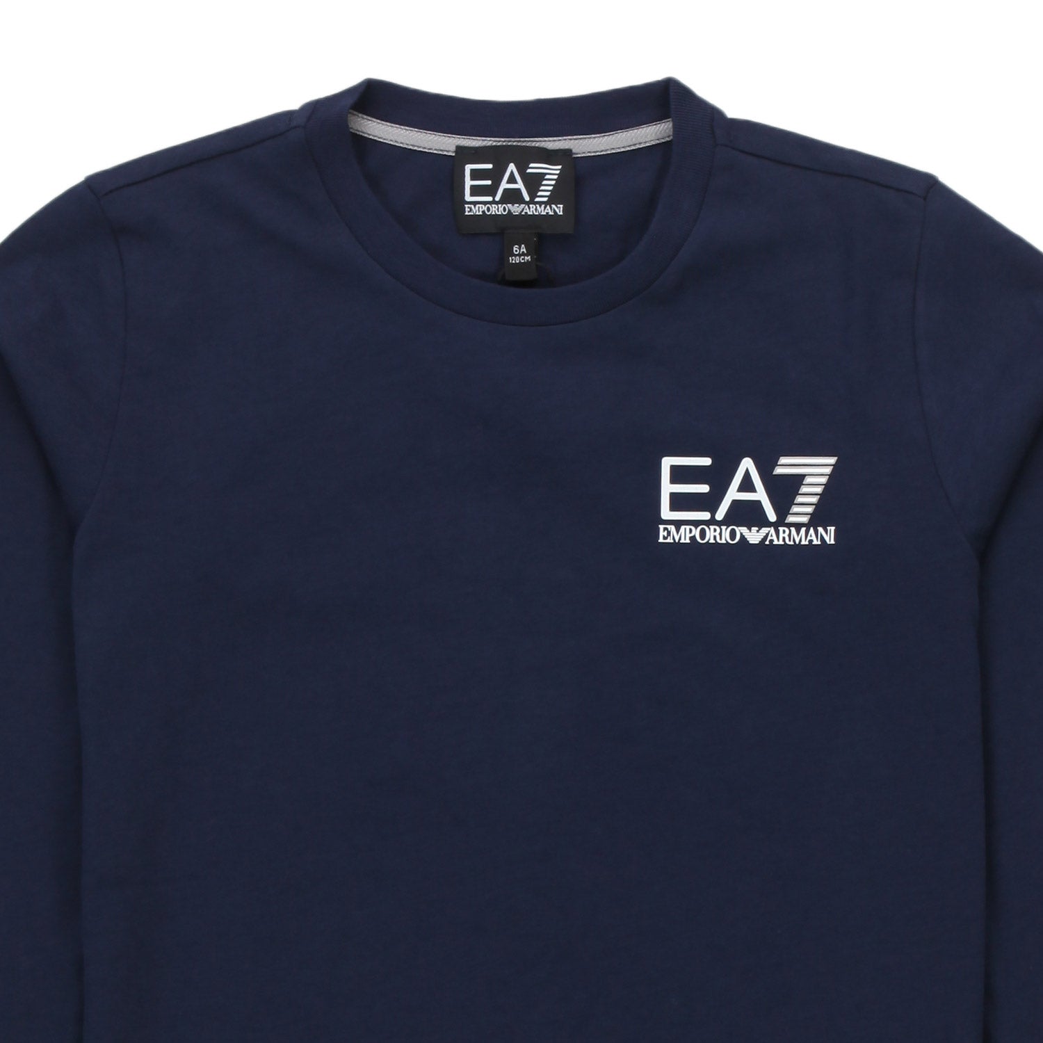 T-SHIRT MANICA LUNGA EA7 BLU BAMBINO E TEEN - annameglio.com abbigliamento moda