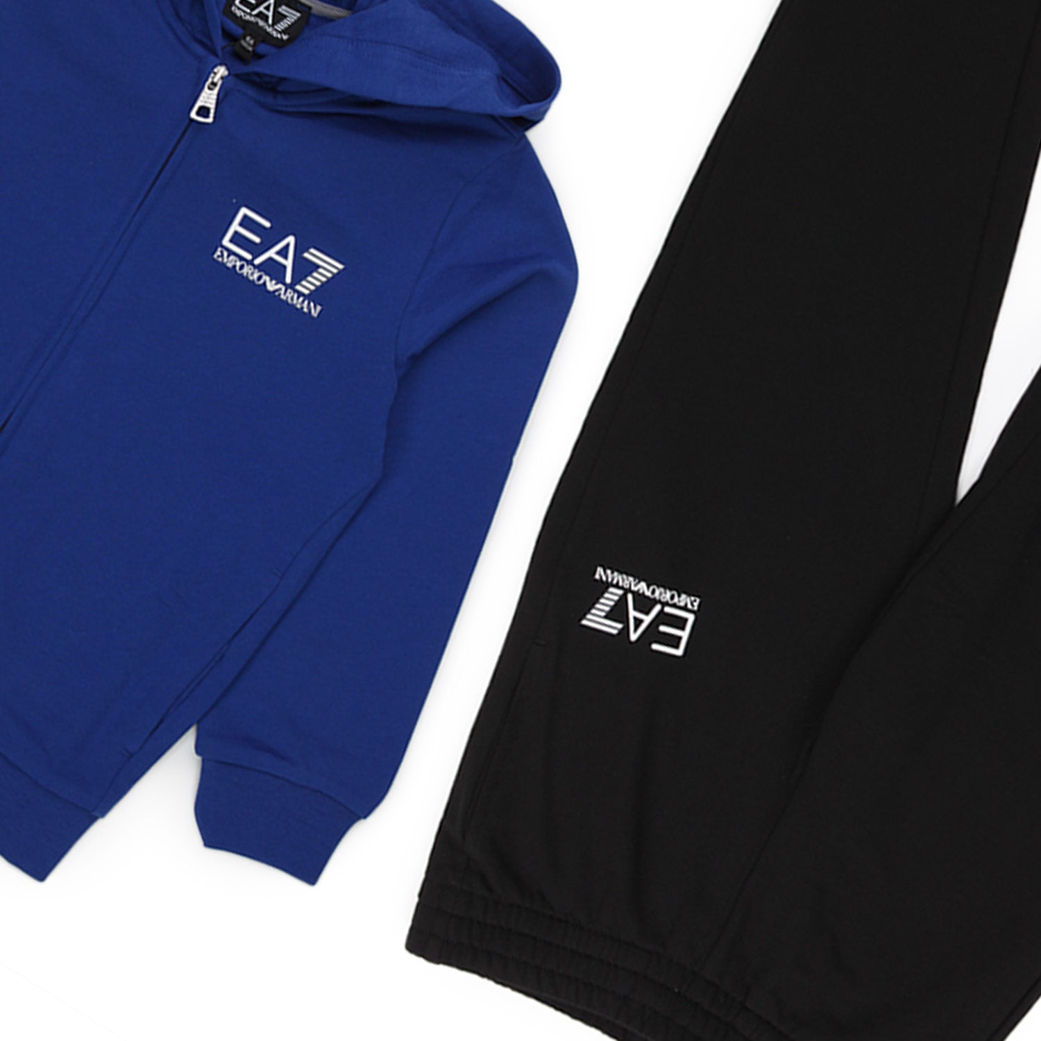 TUTA EA7 BLU E NERA BAMBINO E TEENAGER - annameglio.com abbigliamento moda