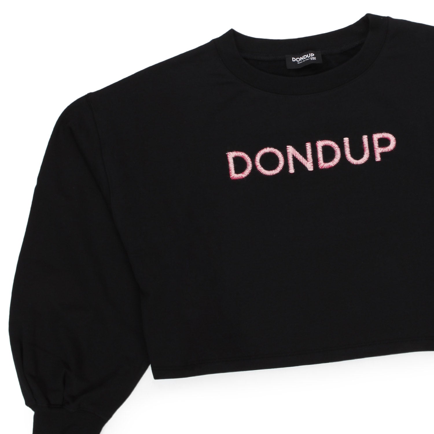 FELPA CROPPED NERA BAMBINA E RAGAZZA - annameglio.com abbigliamento moda