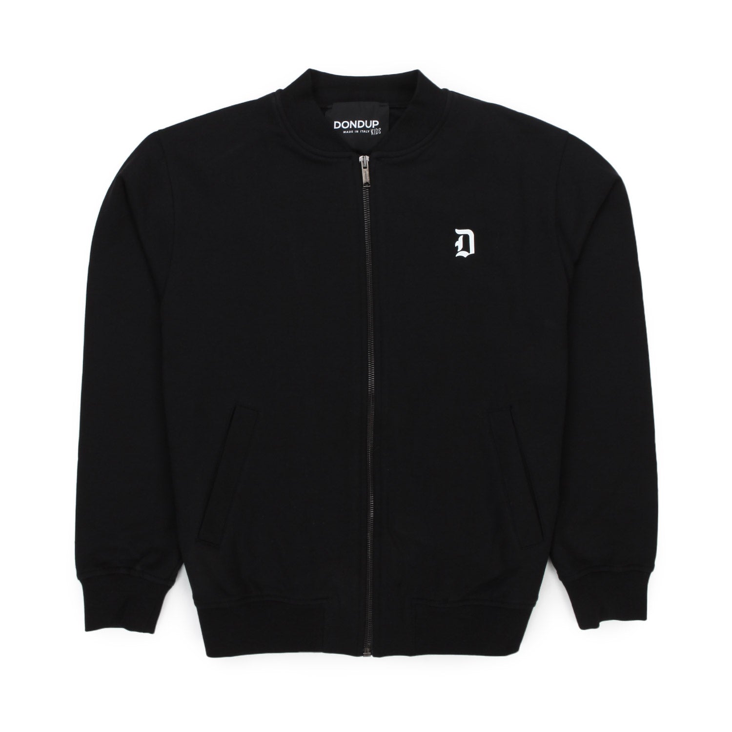 FELPA NERA CON ZIP BAMBINO E TEENAGER - annameglio.com abbigliamento moda