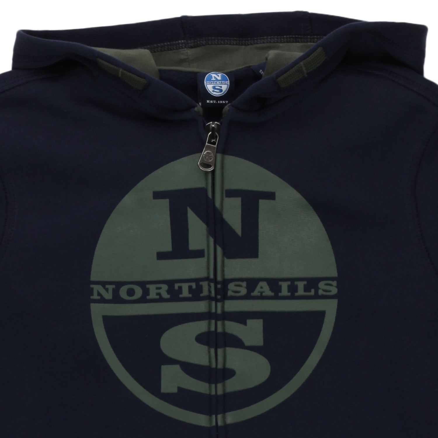 FELPA CON CAPPUCCIO BLU E VERDE BAMBINO E TEEN - annameglio.com abbigliamento moda