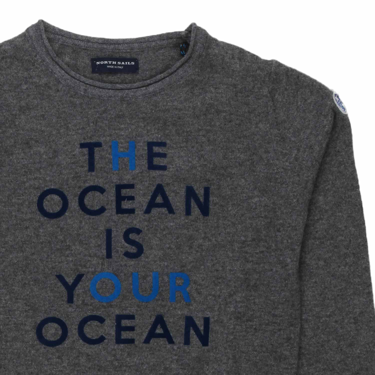 MAGLIONE GRIGIO CON LETTERING BAMBINO E TEEN - annameglio.com abbigliamento moda