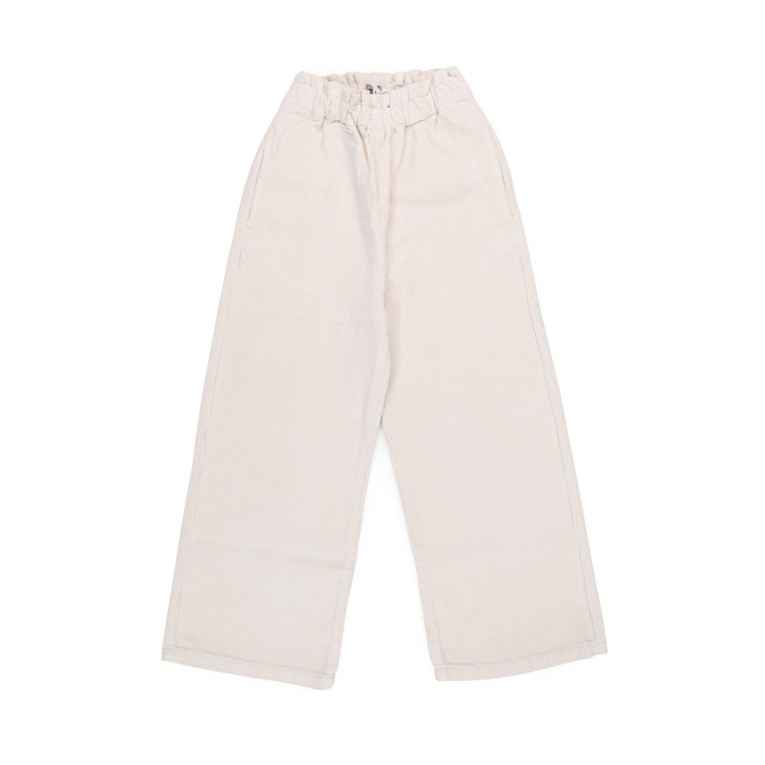 PANTALONE PALAZZO CORDUROY BIANCO BAMBINA E TEEN - annameglio.com abbigliamento moda