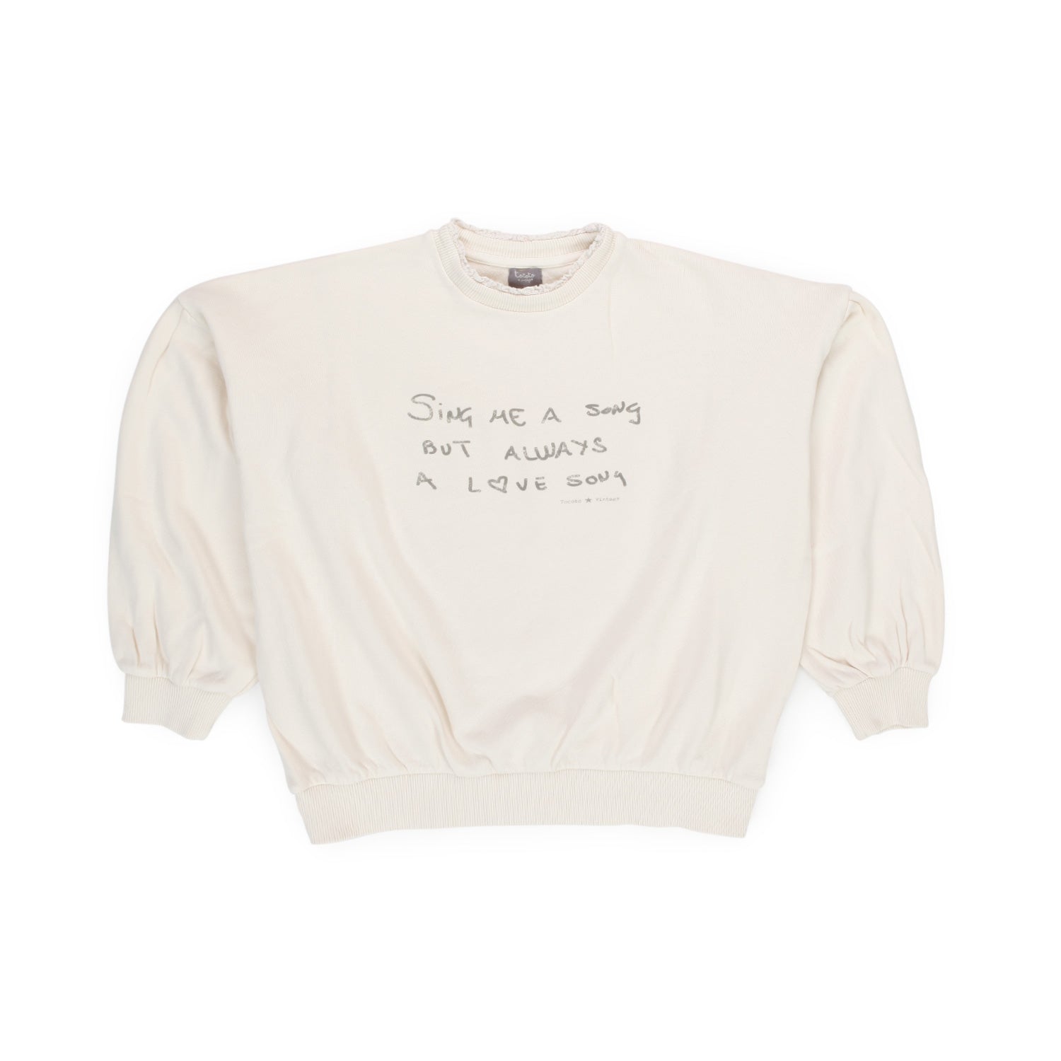 FELPA LOVE BIANCO PANNA BAMBINA E TEEN - annameglio.com abbigliamento moda