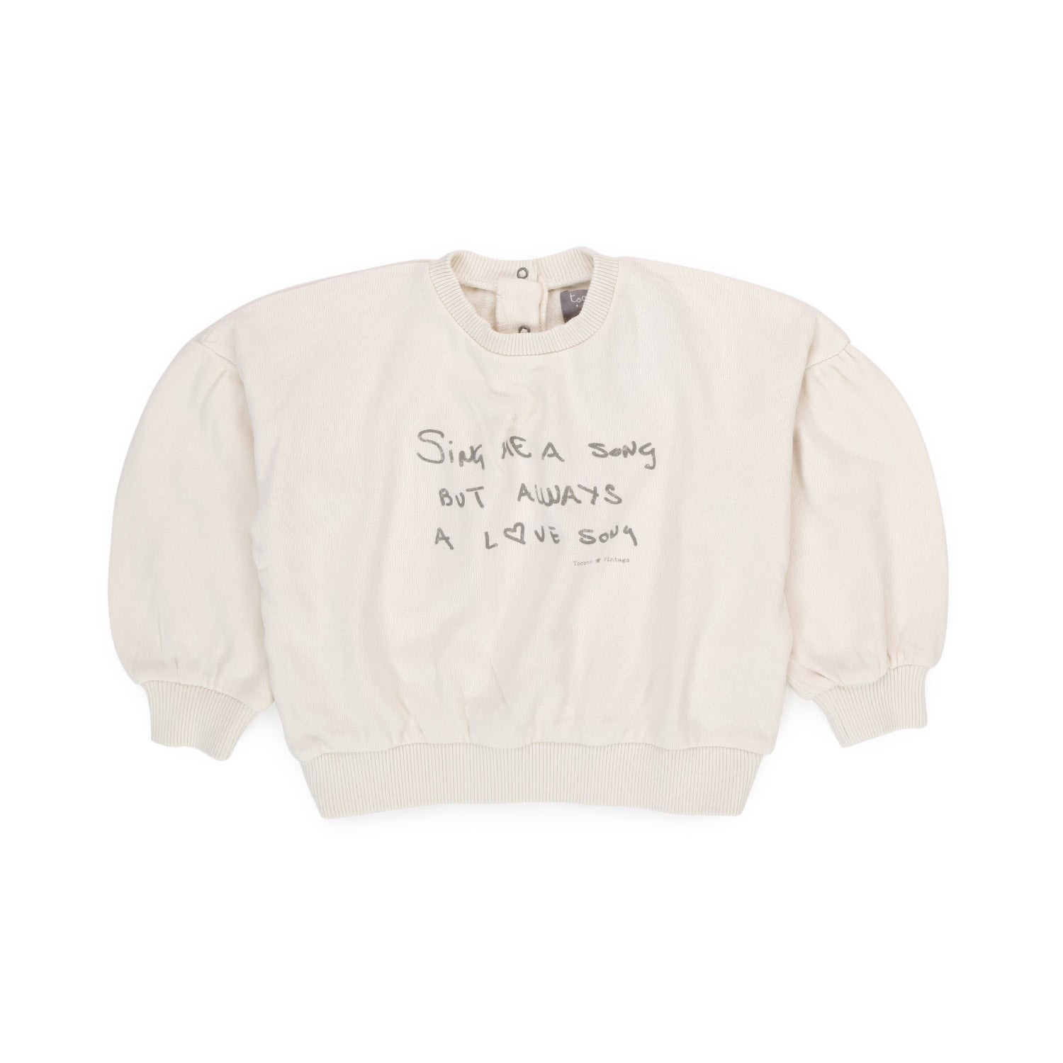 FELPA LOVE BIANCO PANNA BAMBINA BABY - annameglio.com abbigliamento moda