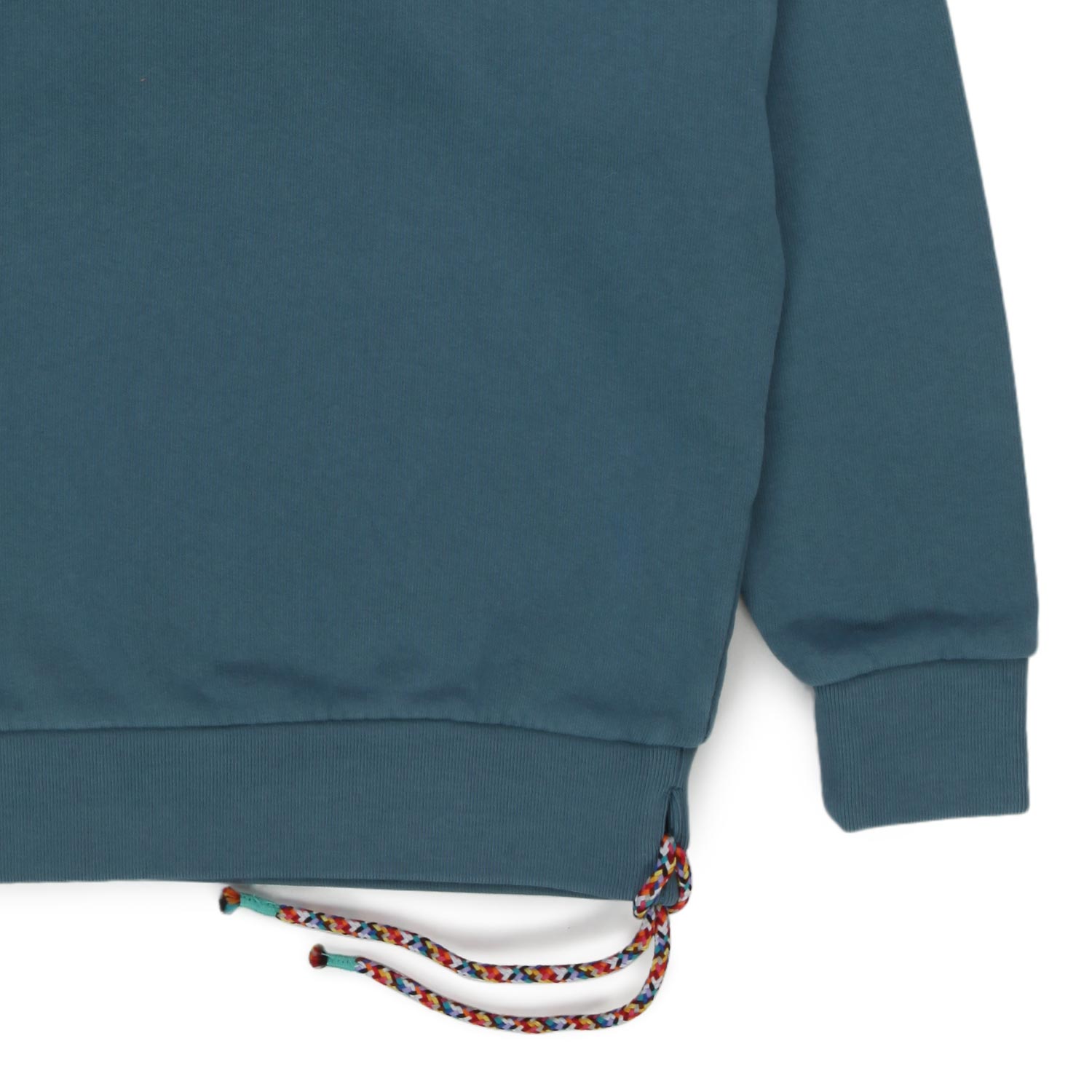 FELPA HOODIE COLOR PETROLIO BAMBINA E TEEN - annameglio.com abbigliamento moda