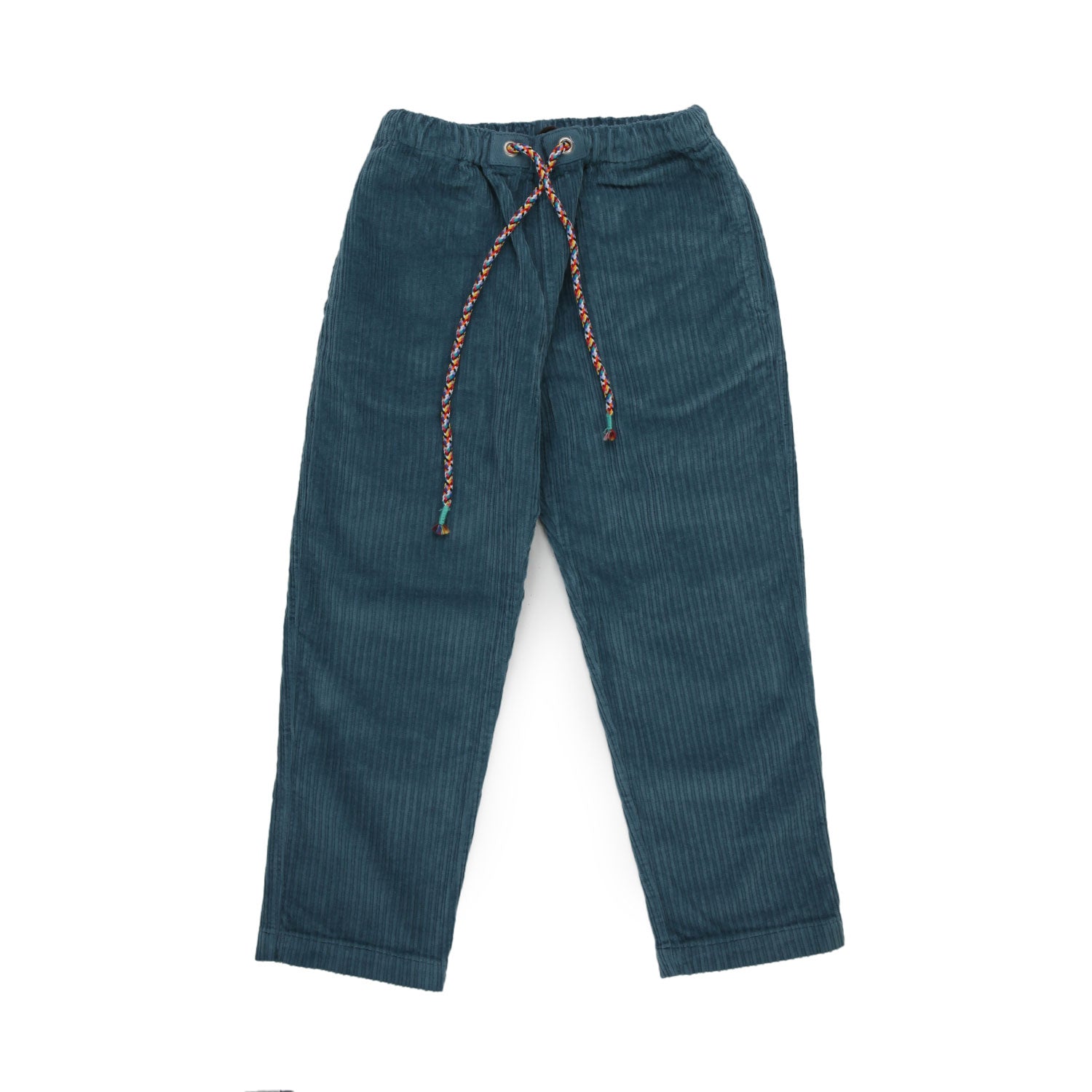 PANTALONE CORDUROY PETROLIO CON COULISSE BAMBINO - annameglio.com abbigliamento moda