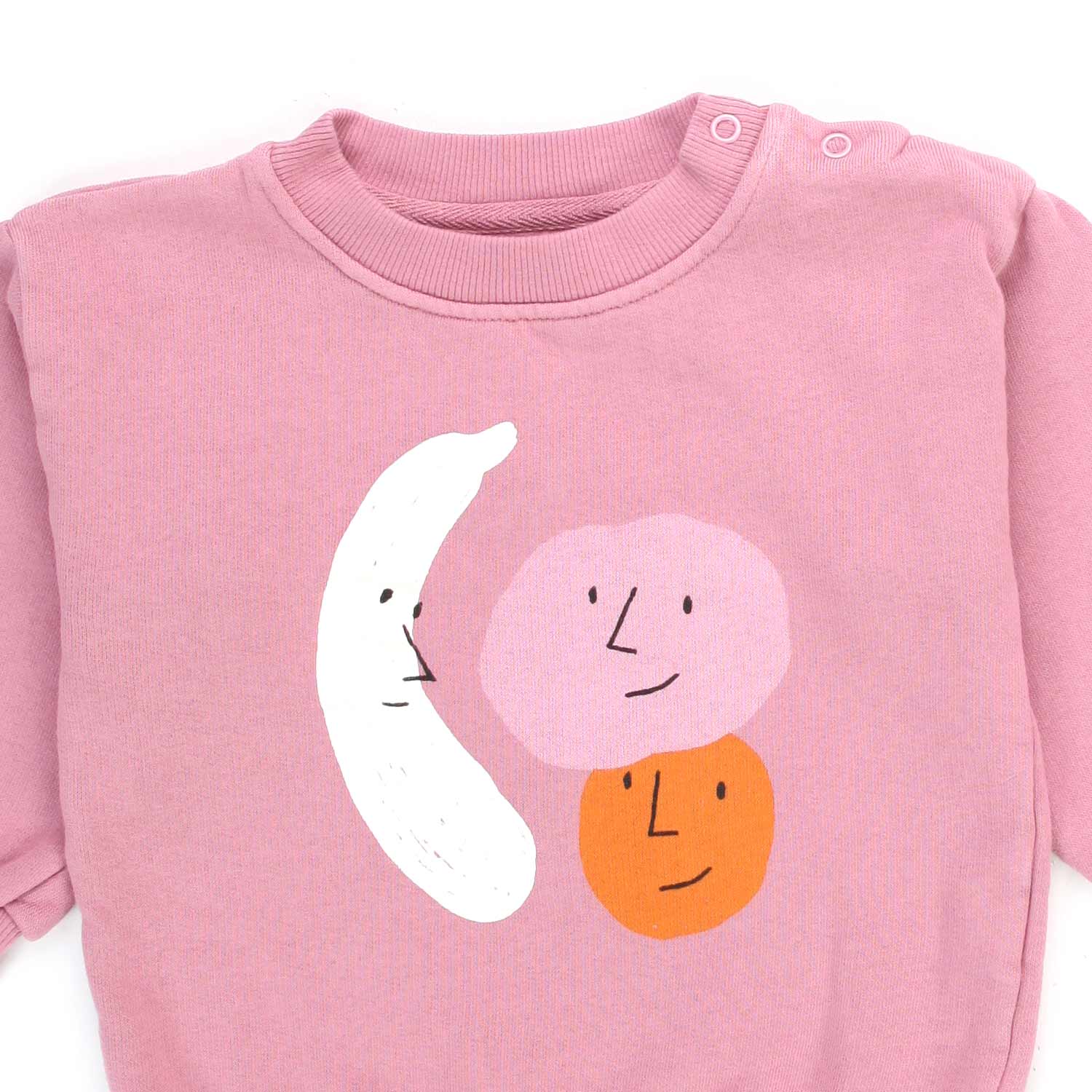 FELPA MALVA CON STAMPA BABY - annameglio.com abbigliamento moda