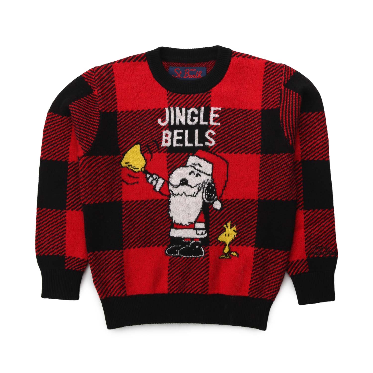 MAGLIONE SNOOPY UNISEX ROSSO E NERO JR E TEEN - annameglio.com abbigliamento moda