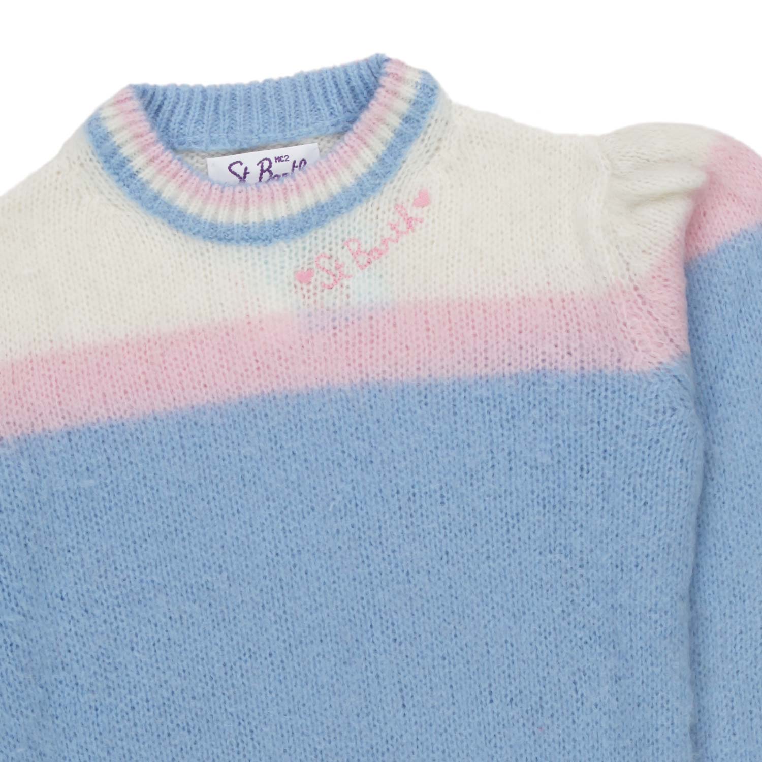 MAGLIONE ALPACA CELESTE BAMBINA E TEENAGER - annameglio.com abbigliamento moda