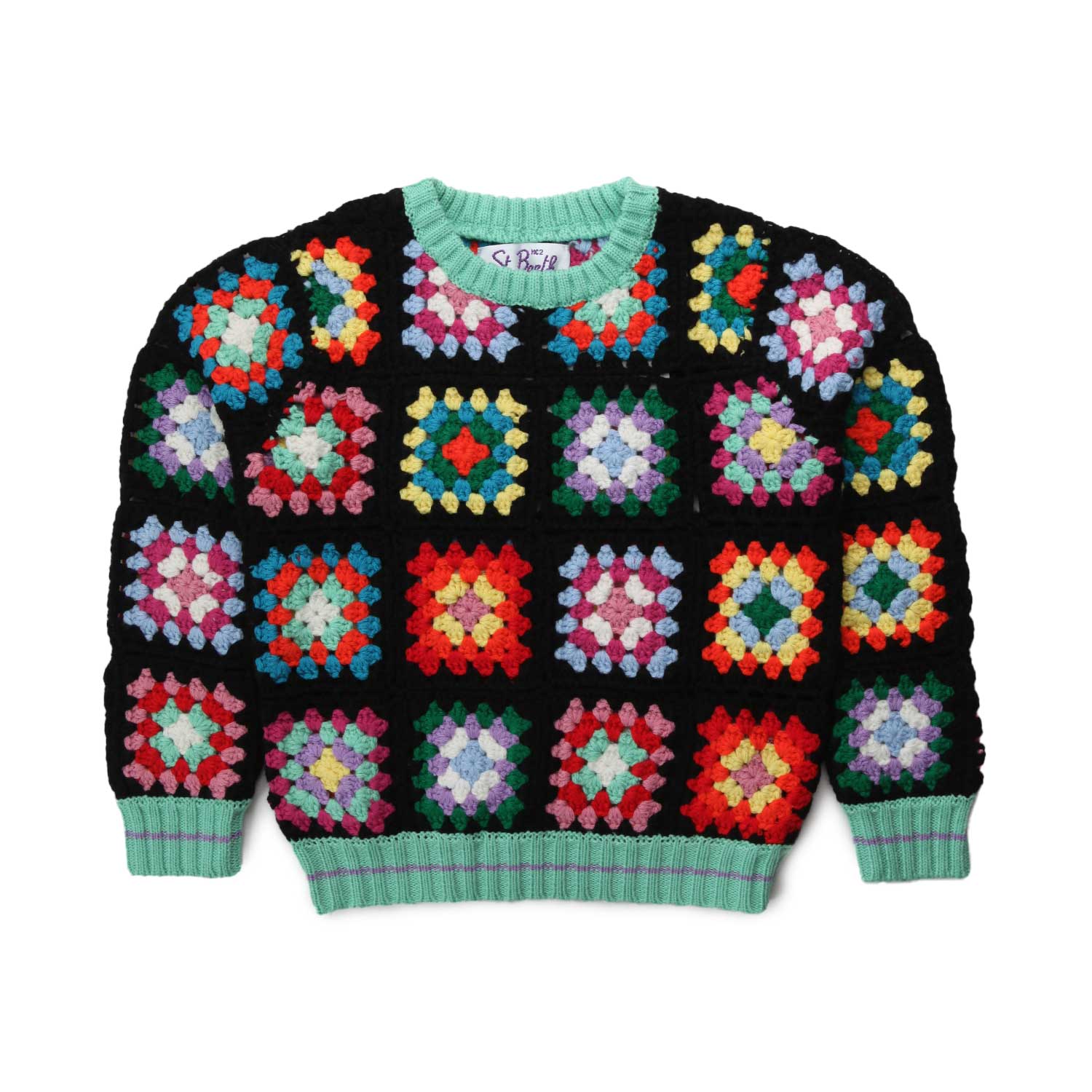 MAGLIONE NERO E MULTICOLOR BAMBINA E TEENAGER - annameglio.com abbigliamento moda