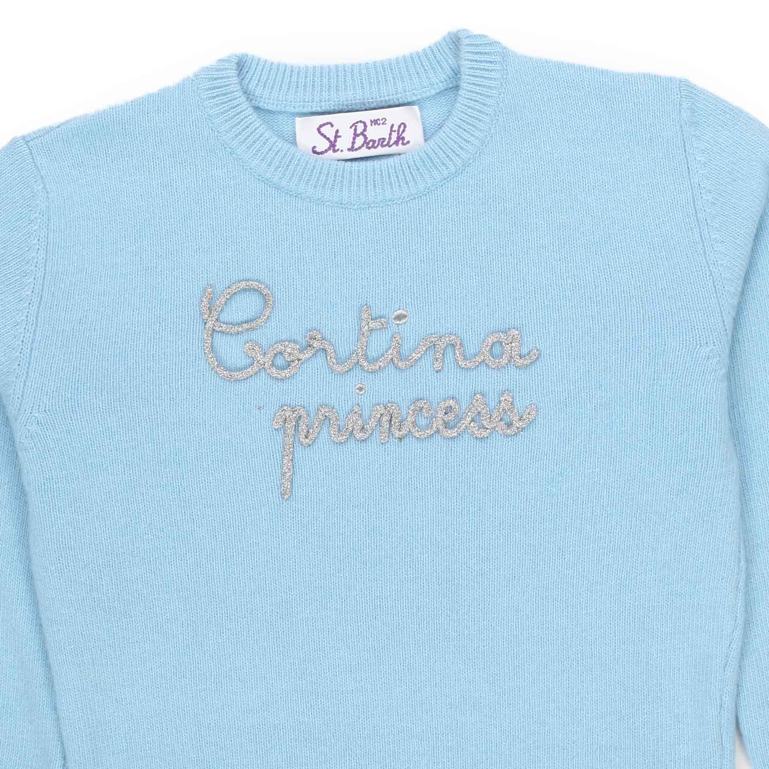 MAGLIONE CELESTE BAMBINA E TEENAGER - annameglio.com abbigliamento moda