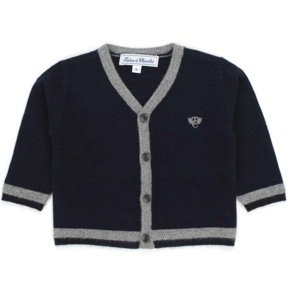 CARDIGAN BLU E GRIGIO BIMBO E NEONATO - annameglio.com abbigliamento moda