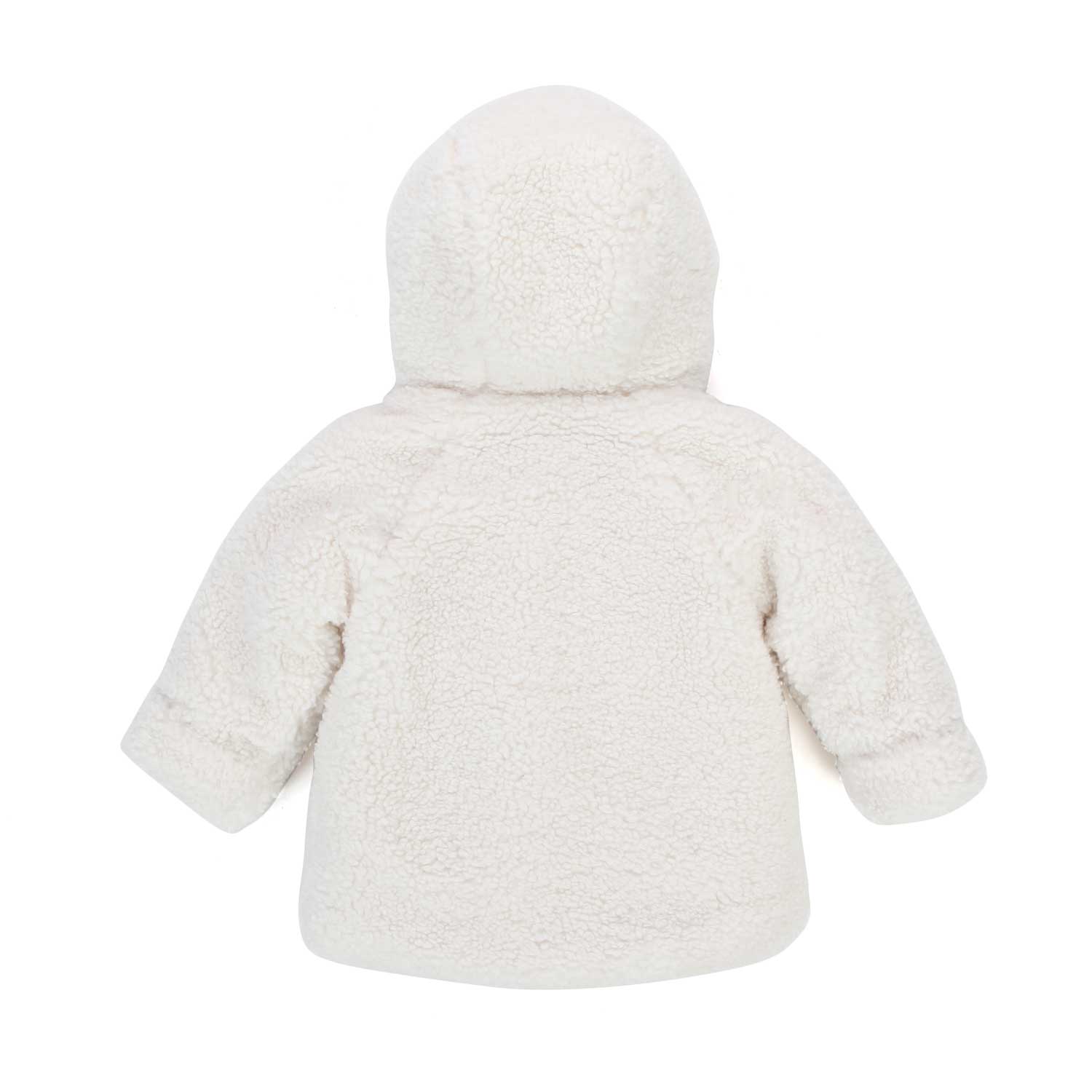 CAPPOTTINO BABY BIANCO IN ECO-SHEARLING - annameglio.com abbigliamento moda