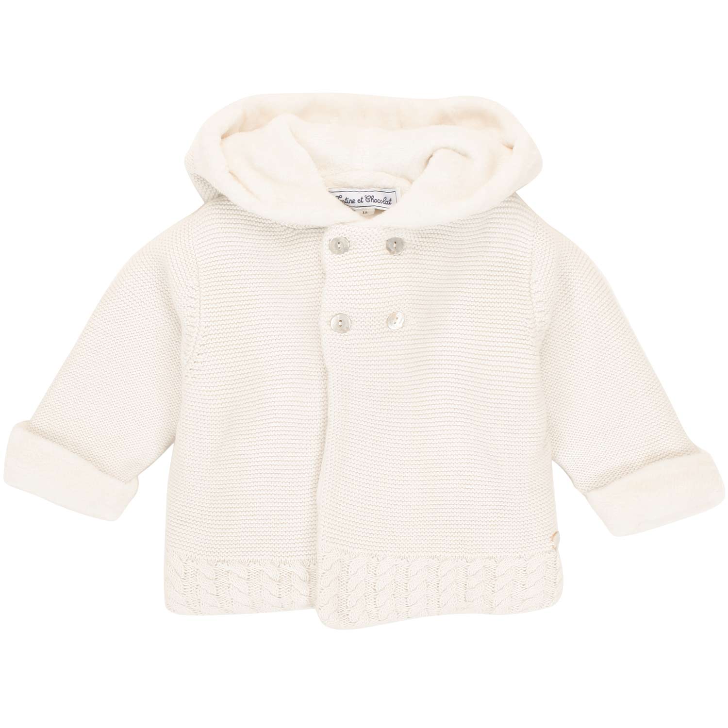 CAPPOTTINO BIANCO PANNA BABY UNISEX - annameglio.com abbigliamento moda