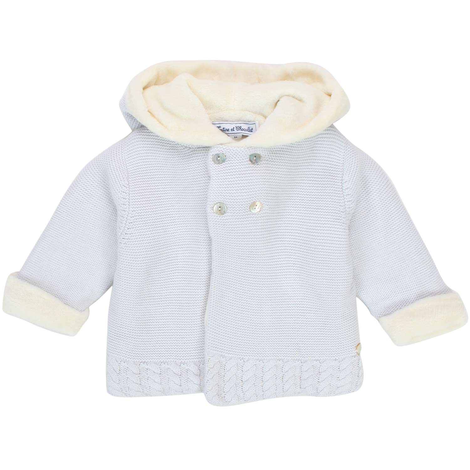 CAPPOTTINO GHIACCIO E PANNA BABY UNISEX - annameglio.com abbigliamento moda