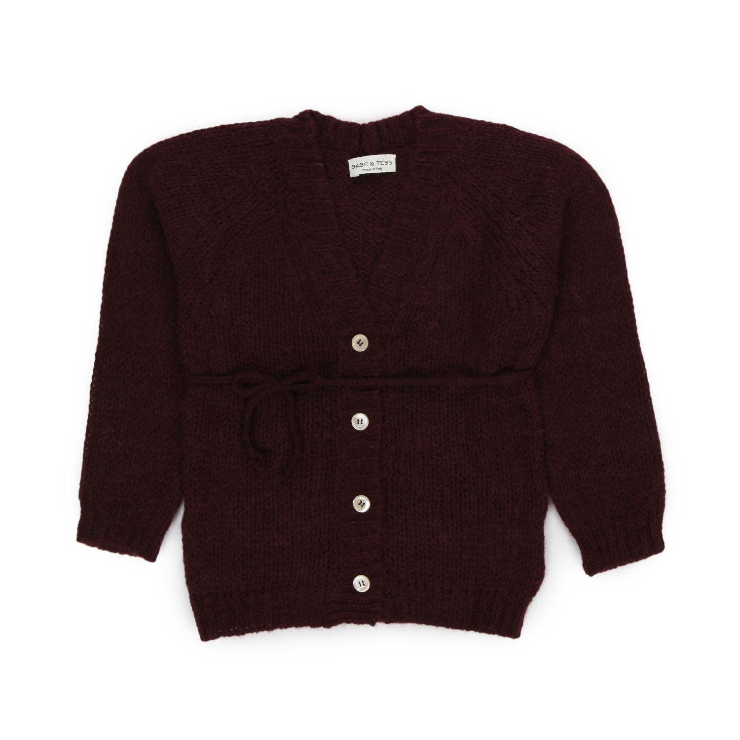 CARDIGAN BORDEAUX BAMBINA - annameglio.com abbigliamento moda