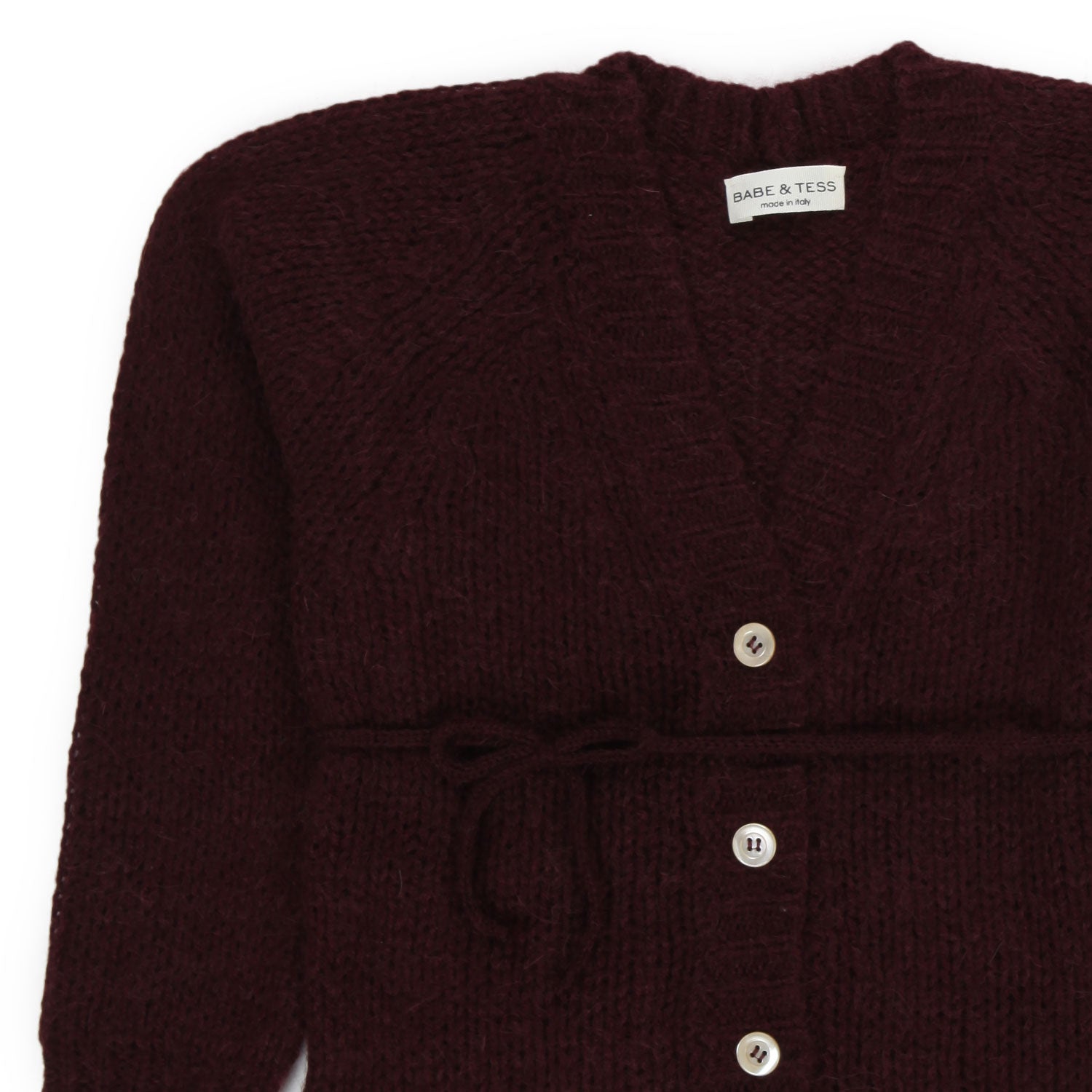CARDIGAN BORDEAUX BAMBINA - annameglio.com abbigliamento moda