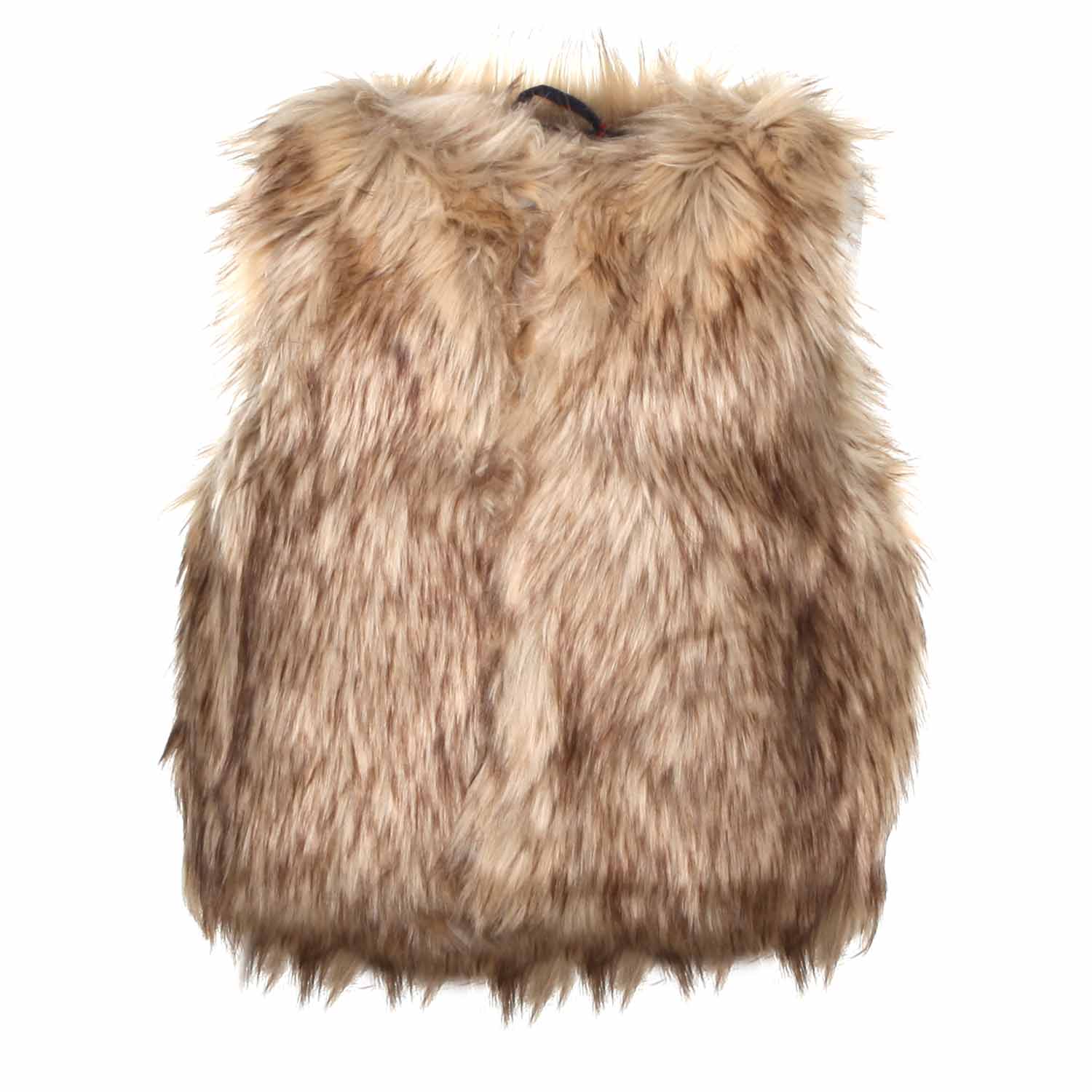 GILET IN PELLICCIA SINTETICA BEIGE BAMBINA E TEEN - annameglio.com abbigliamento moda