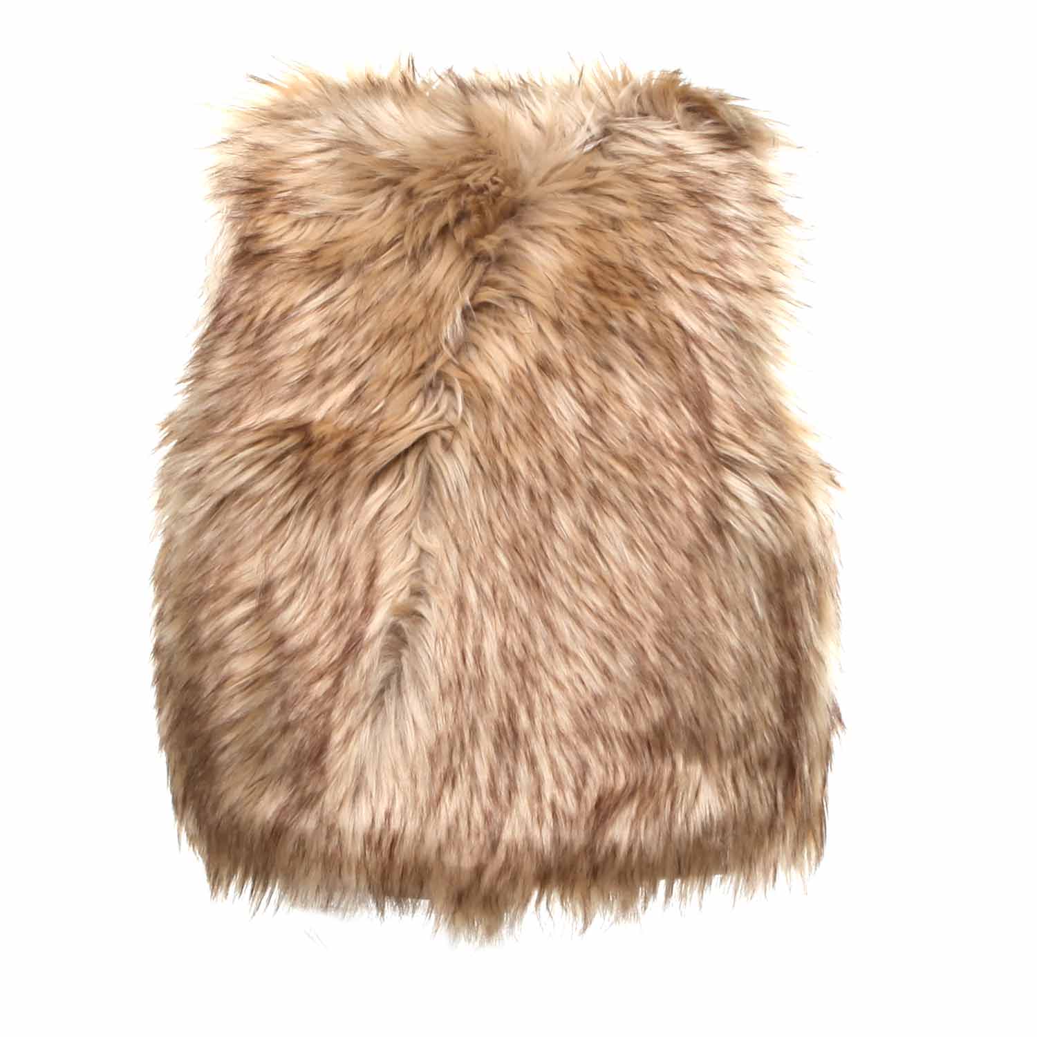 GILET IN PELLICCIA SINTETICA BEIGE BAMBINA E TEEN - annameglio.com abbigliamento moda