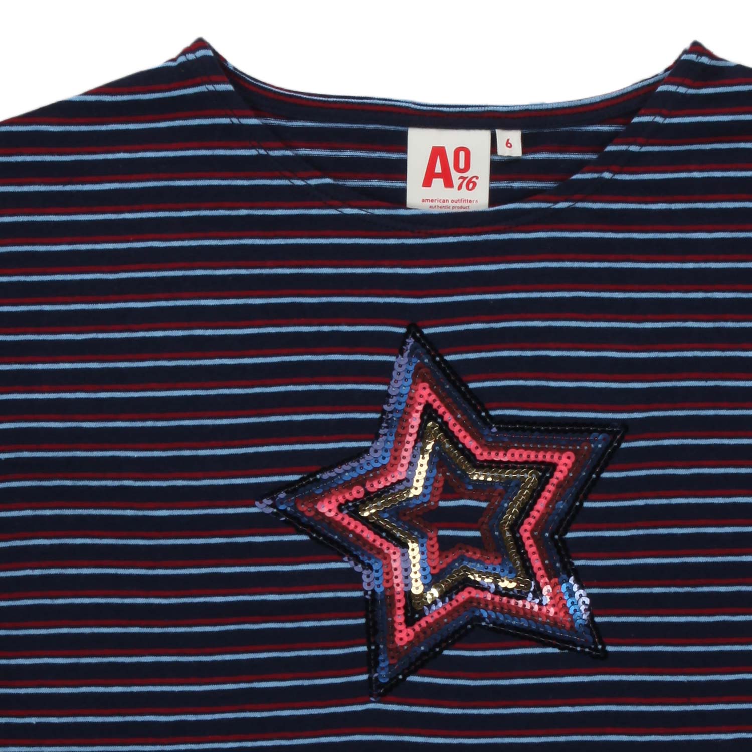 T-SHIRT BLU A RIGHE BAMBINA E TEENAGER - annameglio.com abbigliamento moda