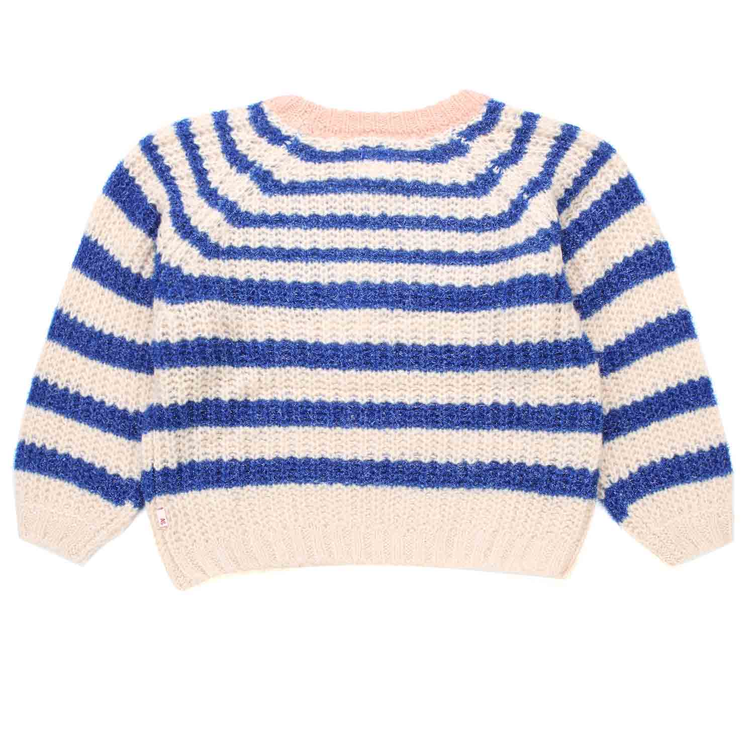 PULLOVER BEIGE A RIGHE BLU BAMBINA E TEEN - annameglio.com abbigliamento moda