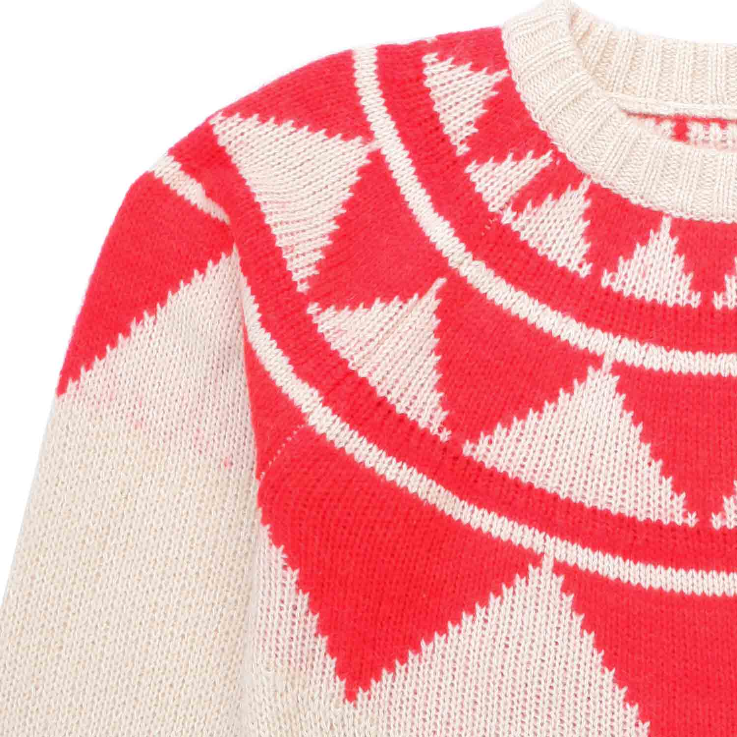 PULLOVER INUIT BEIGE E ROSSO BAMBINA E TEEN - annameglio.com abbigliamento moda