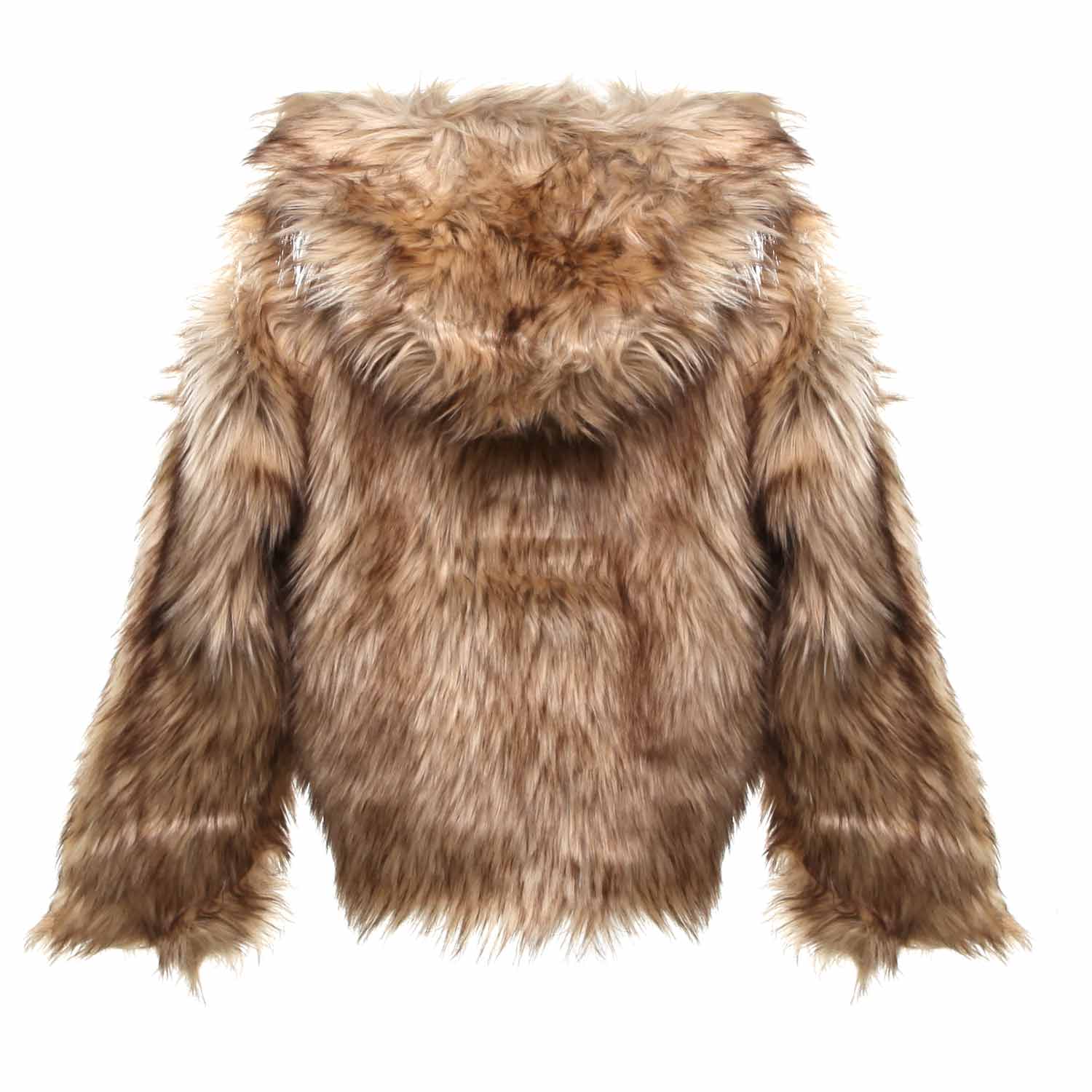 GIUBBINO IN ECO PELLICCIA BEIGE BAMBINA E TEEN - annameglio.com abbigliamento moda