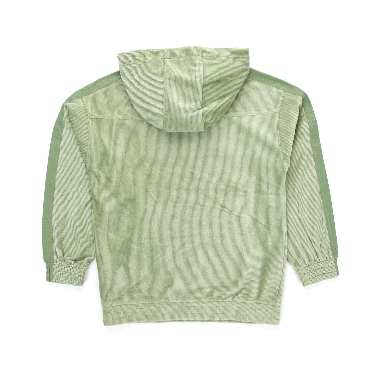 FELPA HOODIE CORDUROY VERDE ACQUA BAMBINO E TEEN - annameglio.com abbigliamento moda