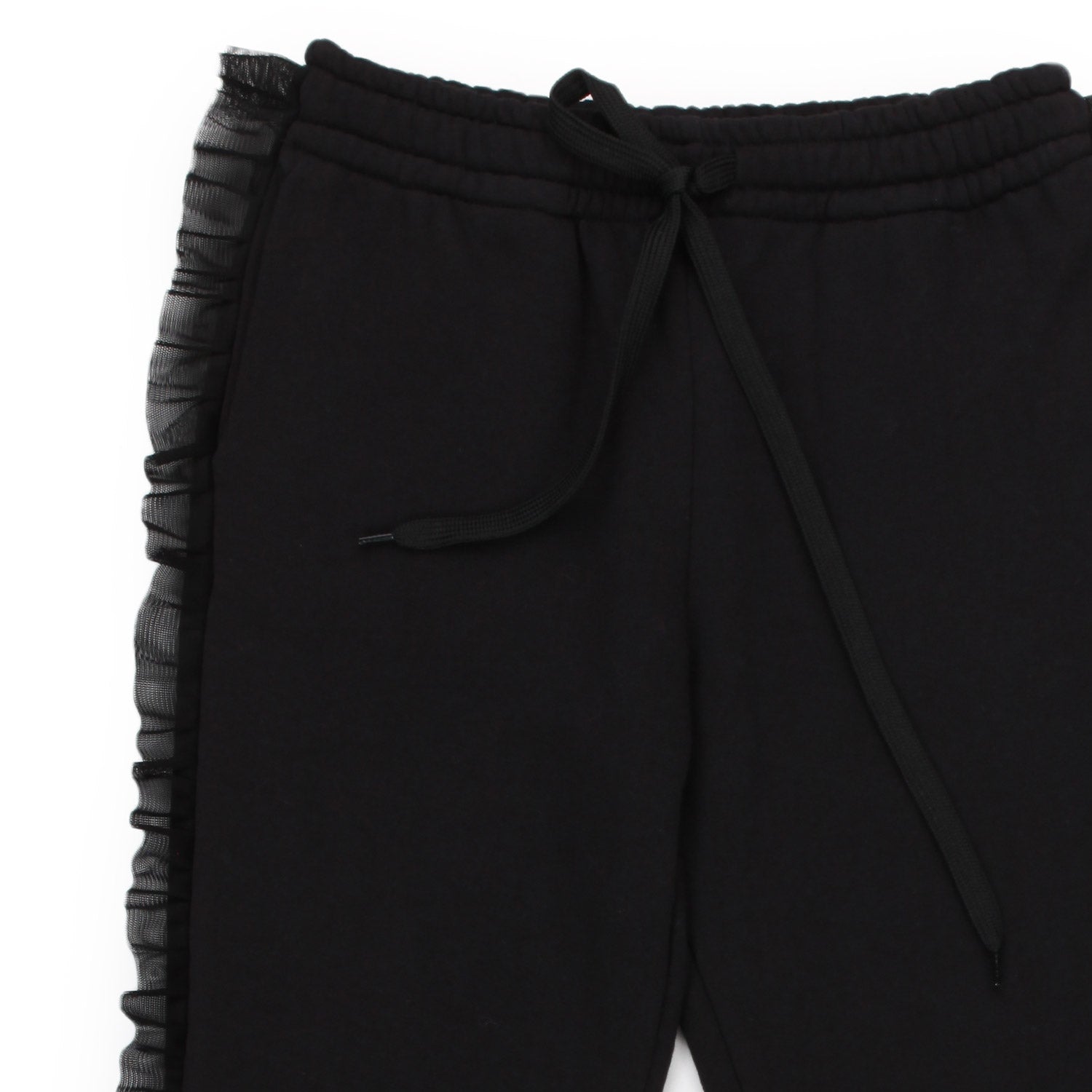 PANTALONE FELPA NERO CON TULLE BAMBINA E TEEN - annameglio.com abbigliamento moda