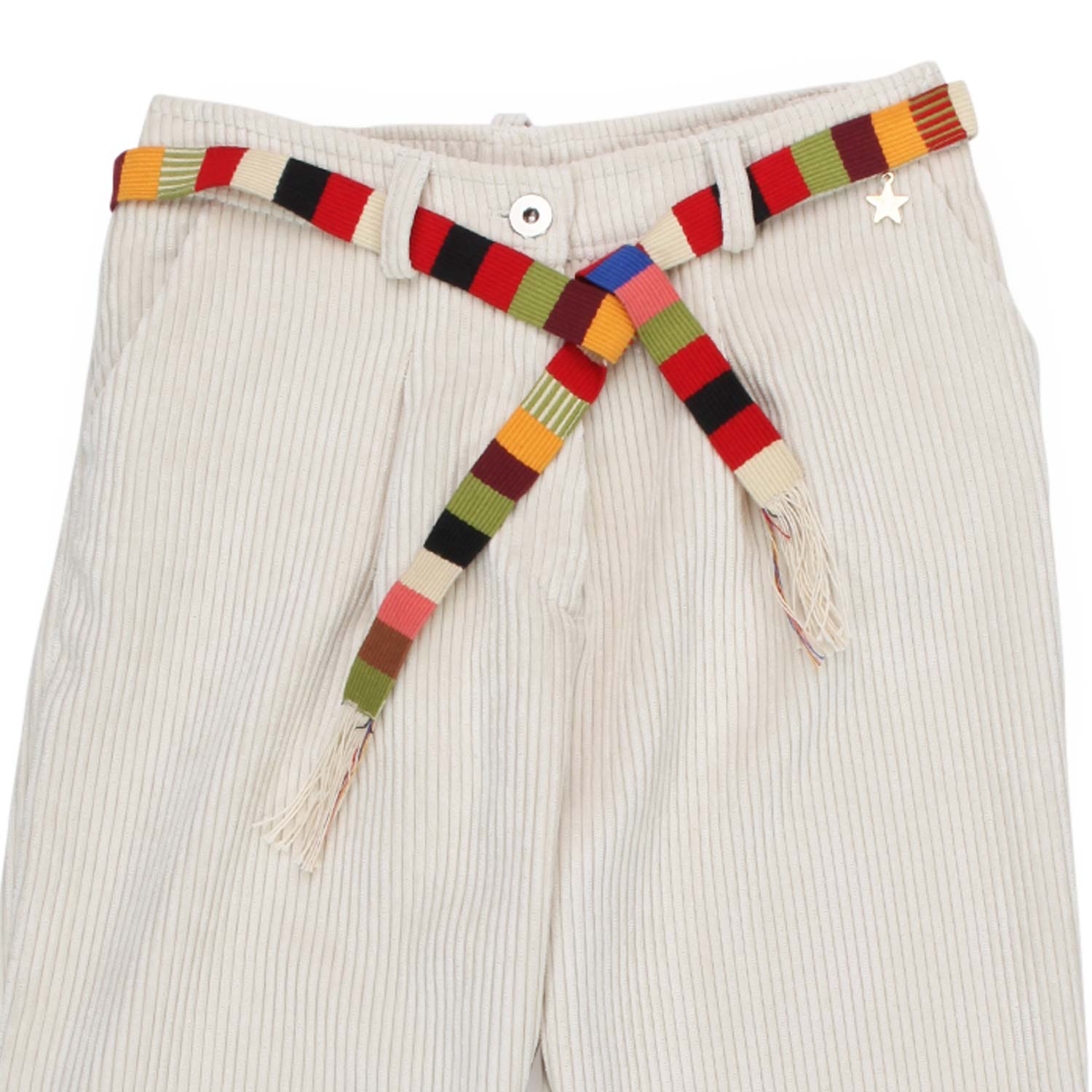 PANTALONE CURDUROY PANNA BAMBINA E TEEN - annameglio.com abbigliamento moda